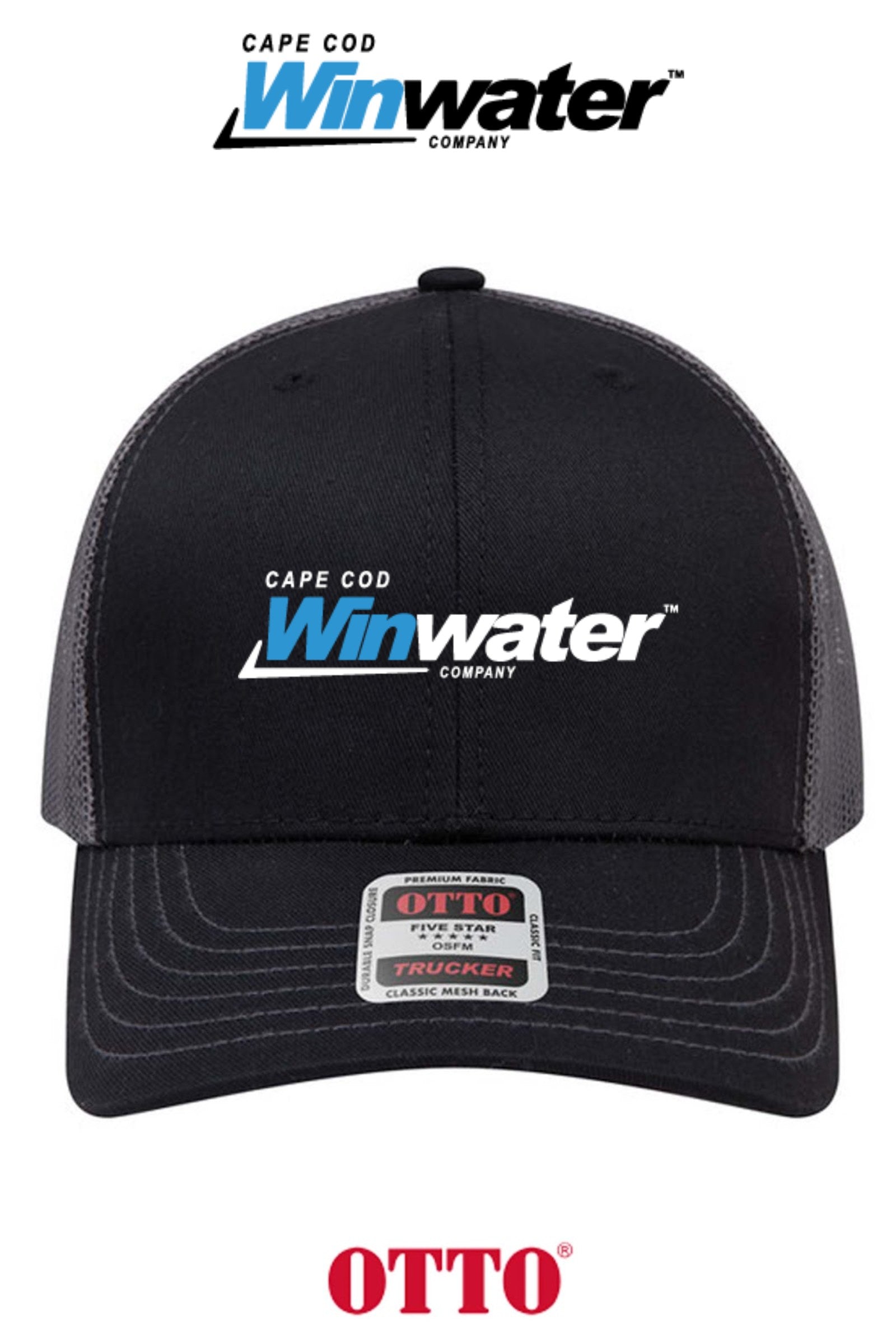 **BULK BUY SPECIAL** OTTO CAP® 6 Panel Mid Profile Mesh Back Trucker Hat - Winwater Cape Cod