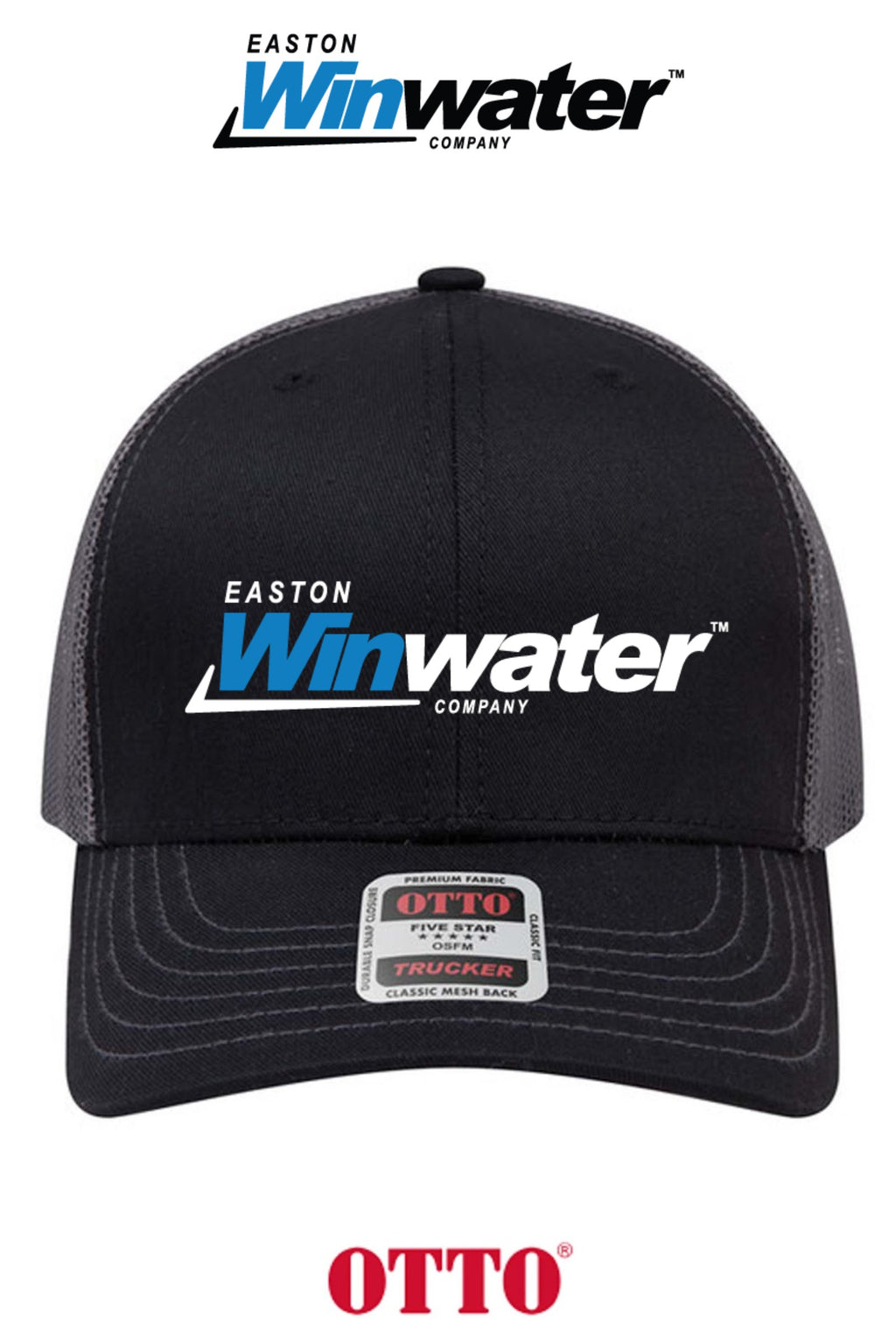**BULK BUY SPECIAL** OTTO CAP® 6 Panel Mid Profile Mesh Back Trucker Hat - Easton Winwater