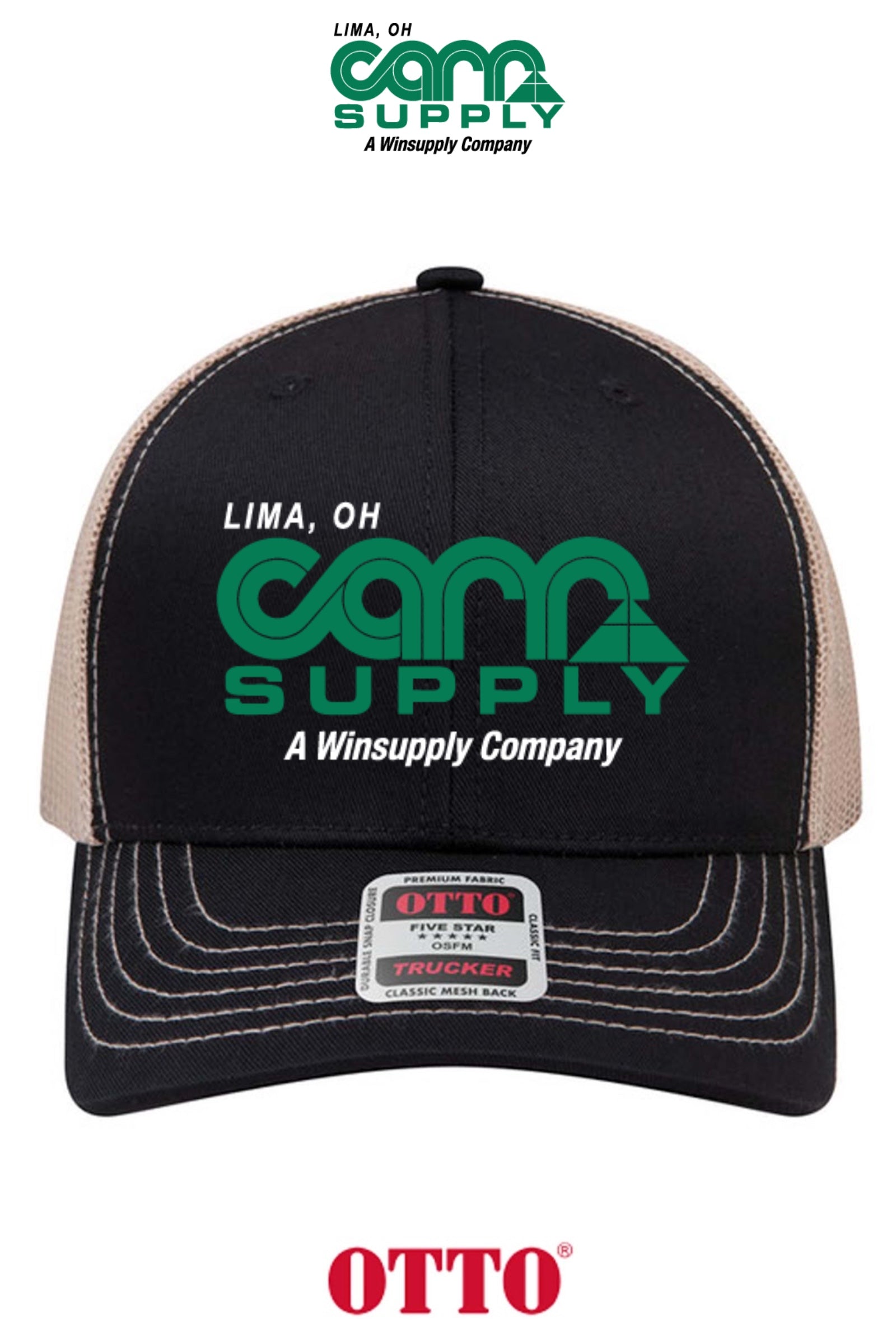 **BULK BUY SPECIAL** OTTO CAP® 6 Panel Mid Profile Mesh Back Trucker Hat - Carr Supply - Lima