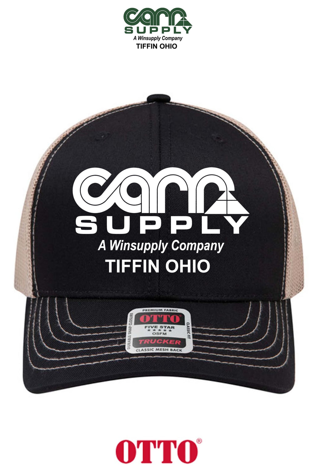 **BULK BUY SPECIAL** OTTO CAP® 6 Panel Mid Profile Mesh Back Trucker Hat - Carr Supply - Tiffin