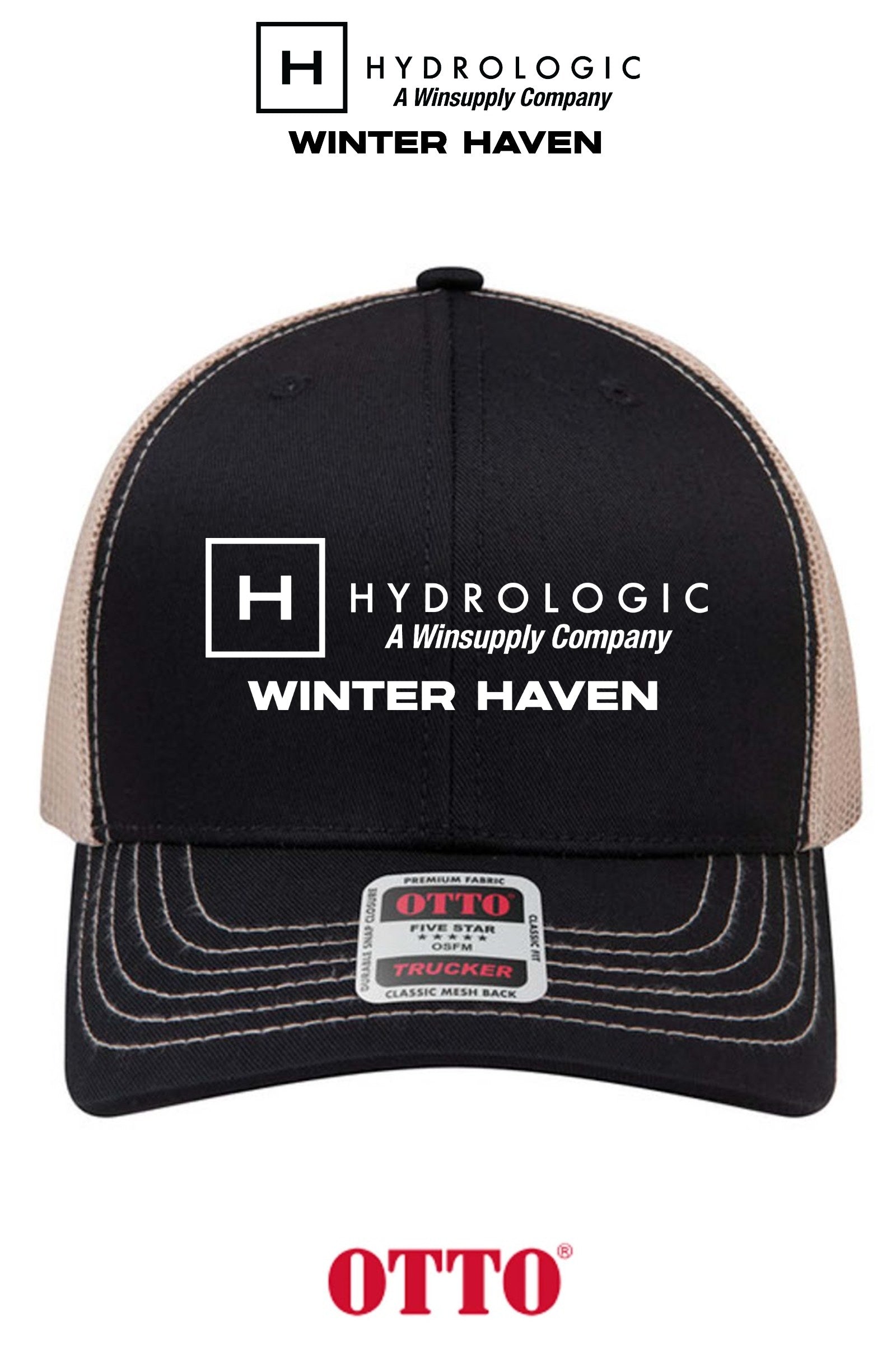 **BULK BUY SPECIAL** OTTO CAP® 6 Panel Mid Profile Mesh Back Trucker Hat - Winsupply of Winter Haven
