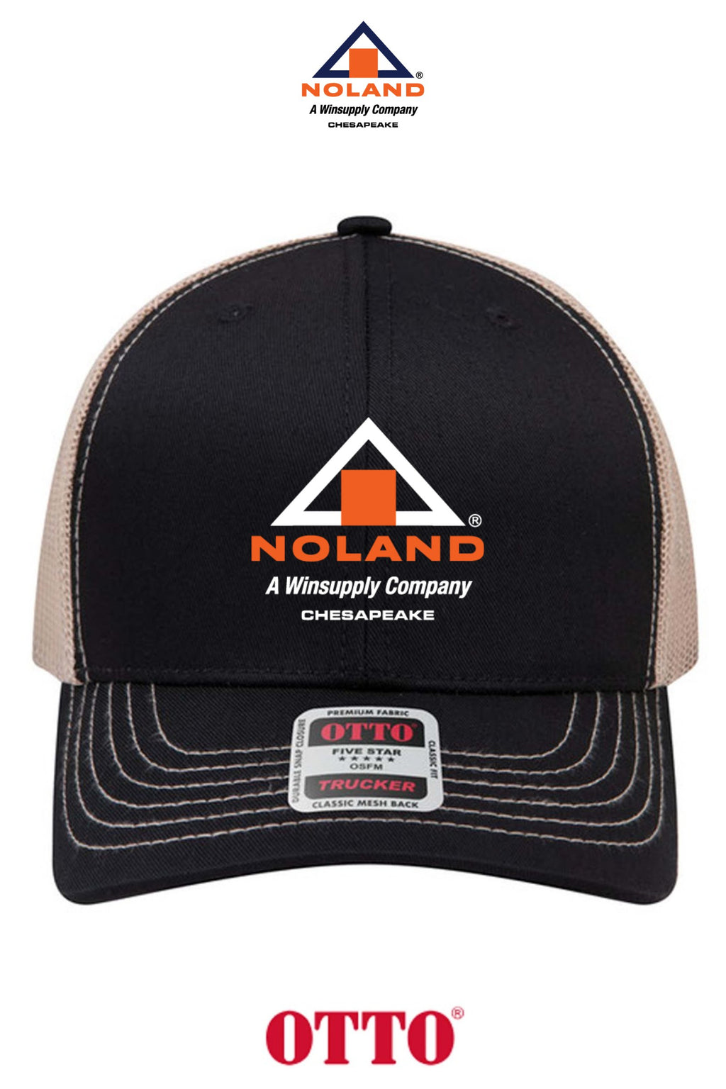 **BULK BUY SPECIAL** OTTO CAP® 6 Panel Mid Profile Mesh Back Trucker Hat - Noland Company Chesapeake