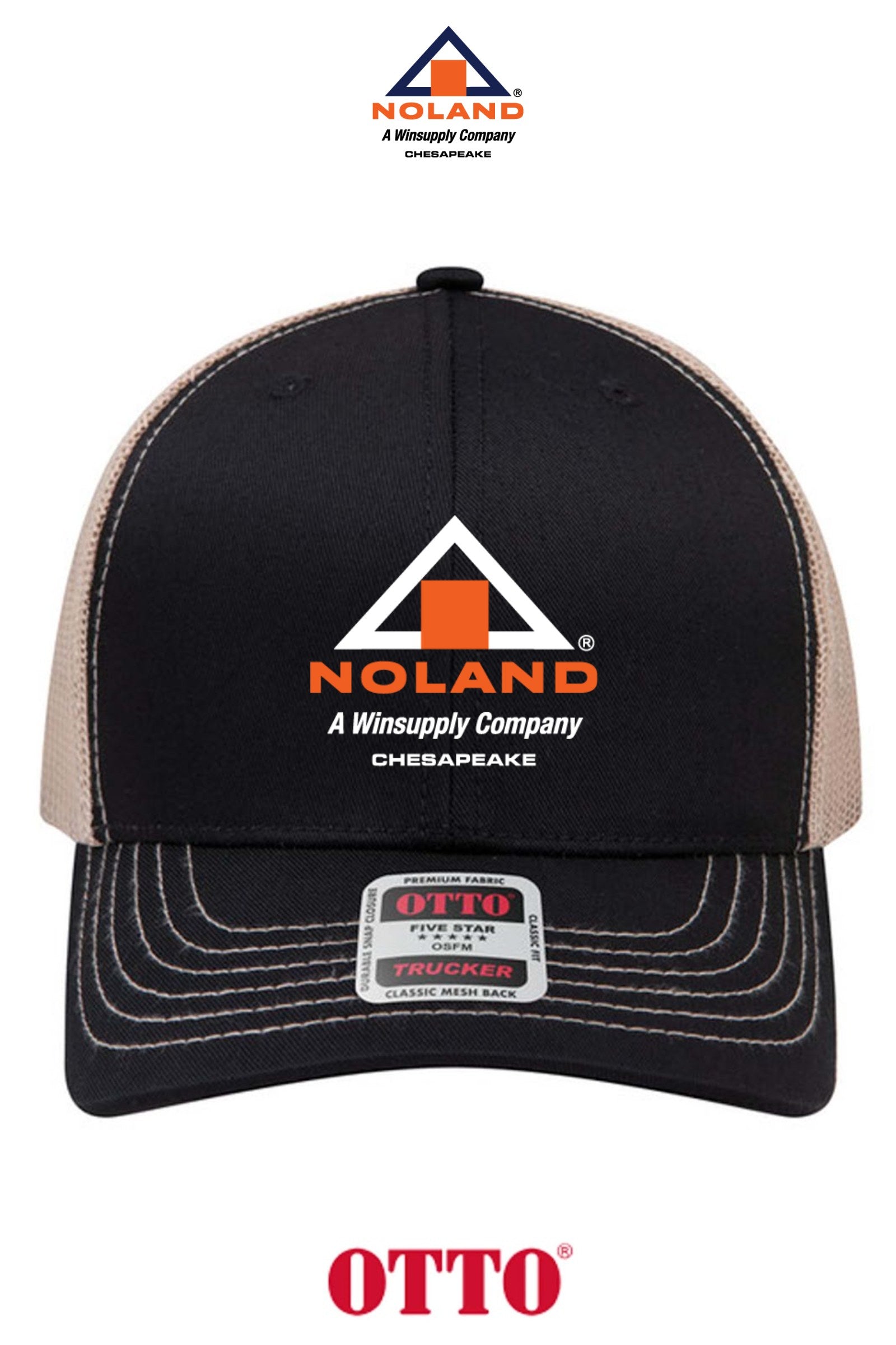 **BULK BUY SPECIAL** OTTO CAP® 6 Panel Mid Profile Mesh Back Trucker Hat - Noland Company Chesapeake