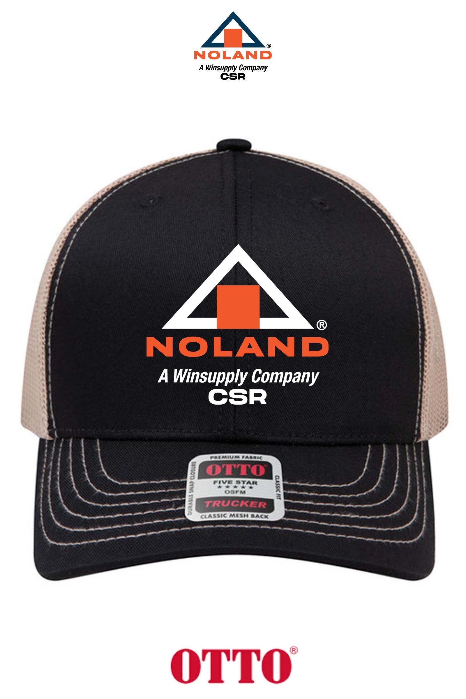 **BULK BUY SPECIAL** OTTO CAP® 6 Panel Mid Profile Mesh Back Trucker Hat - Noland CSR