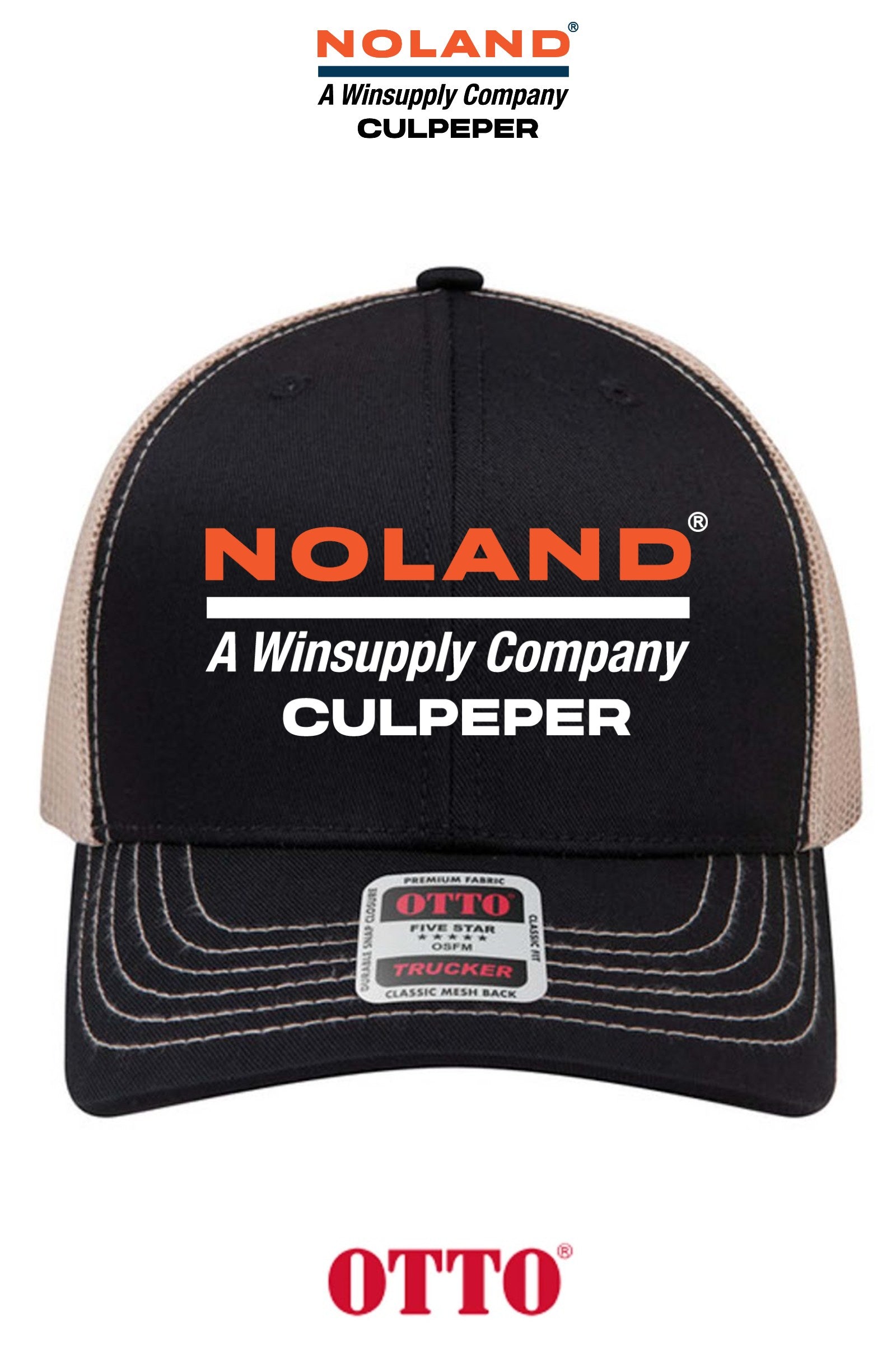 **BULK BUY SPECIAL** OTTO CAP® 6 Panel Mid Profile Mesh Back Trucker Hat - Culpeper Noland