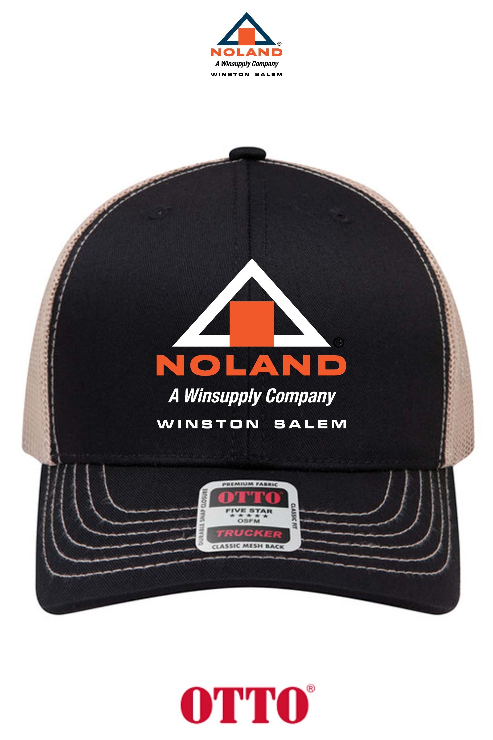 **BULK BUY SPECIAL** OTTO CAP® 6 Panel Mid Profile Mesh Back Trucker Hat - Winston Salem Noland