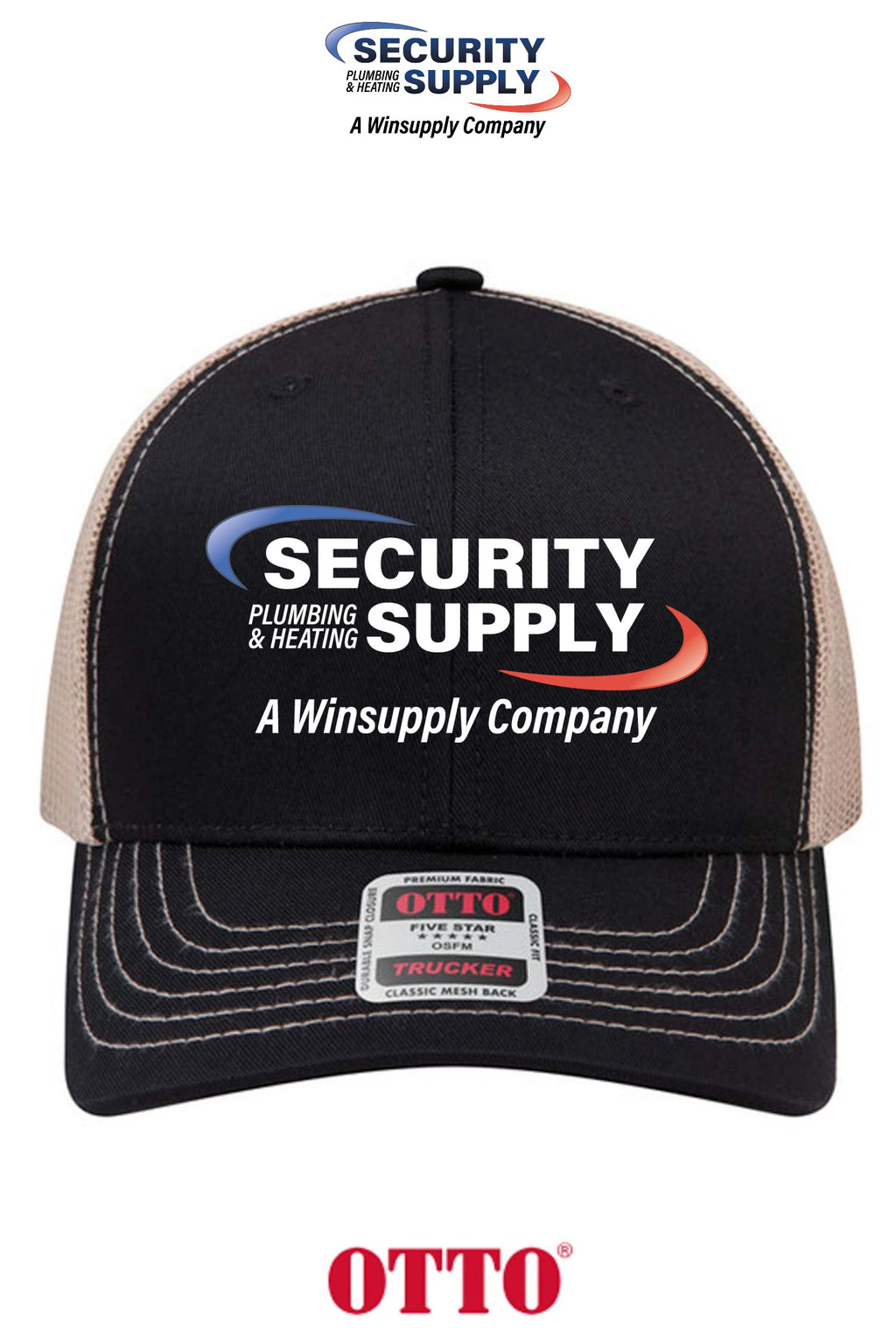 **BULK BUY SPECIAL** OTTO CAP® 6 Panel Mid Profile Mesh Back Trucker Hat - SPHS Watertown