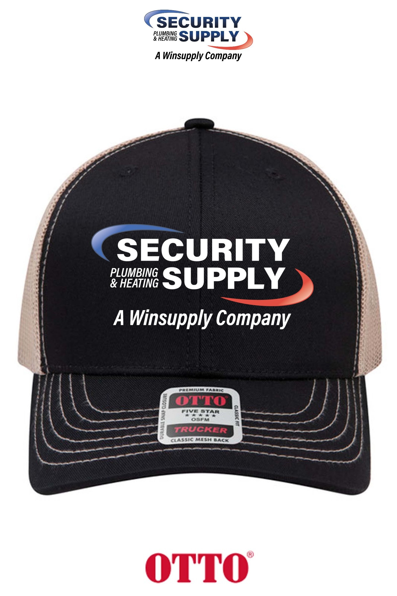 **BULK BUY SPECIAL** OTTO CAP® 6 Panel Mid Profile Mesh Back Trucker Hat - SPHS Watertown