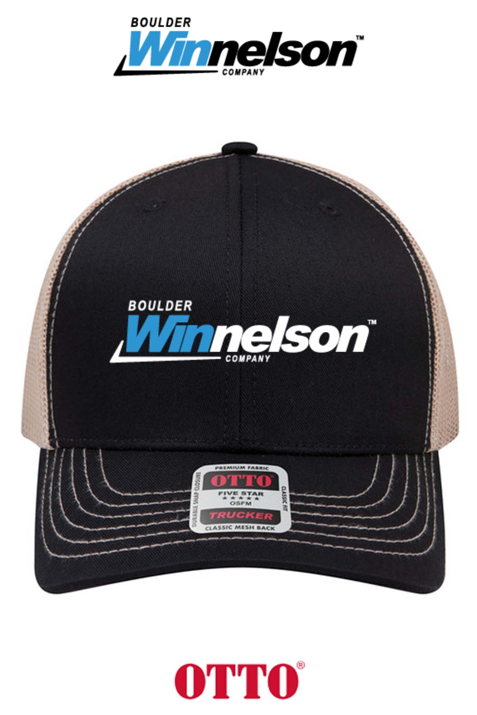 **BULK BUY SPECIAL** OTTO CAP® 6 Panel Mid Profile Mesh Back Trucker Hat - Boulder Winnelson