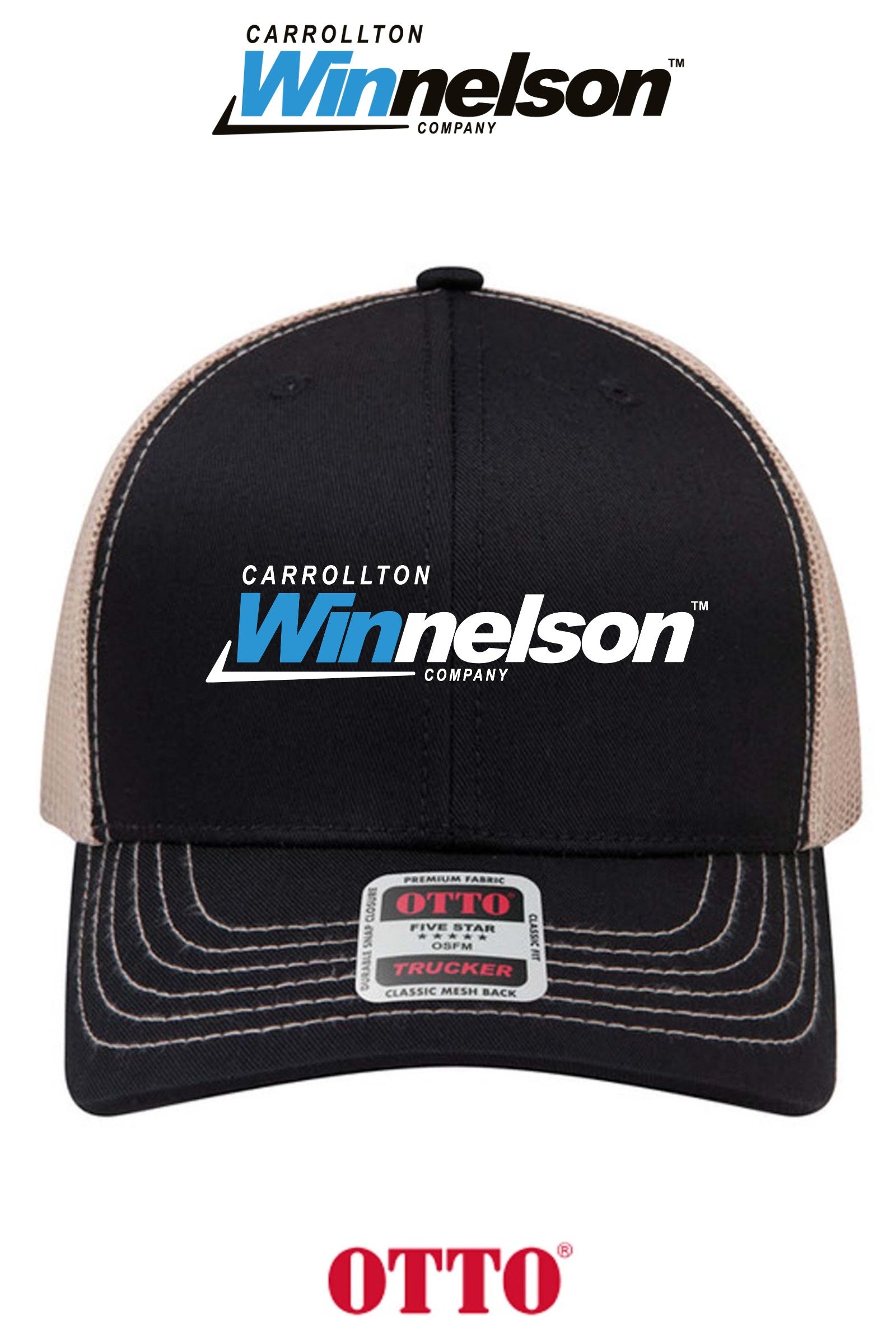**BULK BUY SPECIAL** OTTO CAP® 6 Panel Mid Profile Mesh Back Trucker Hat - Carrollton Winnelson