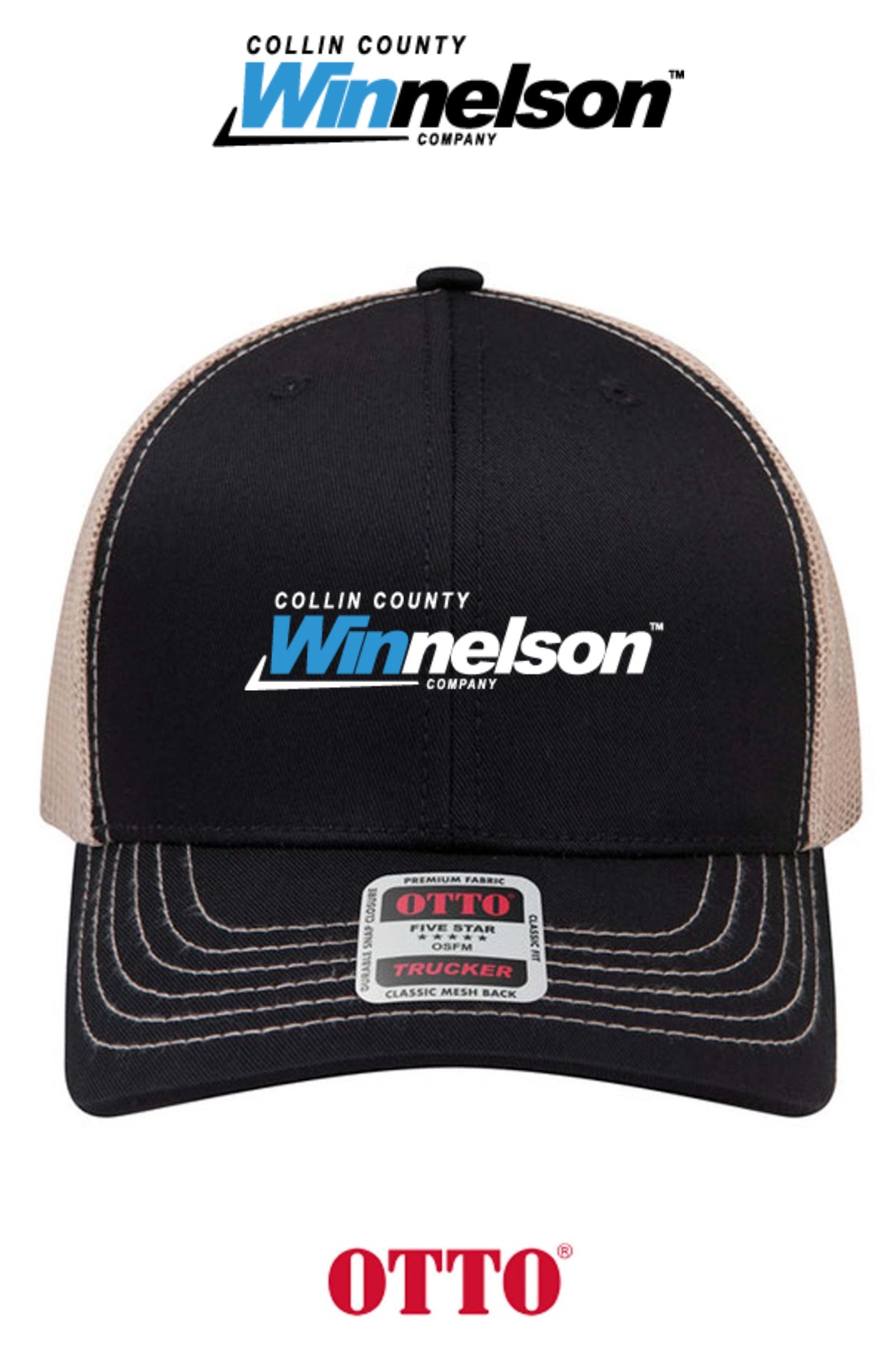 **BULK BUY SPECIAL** OTTO CAP® 6 Panel Mid Profile Mesh Back Trucker Hat - Winnelson Collin County
