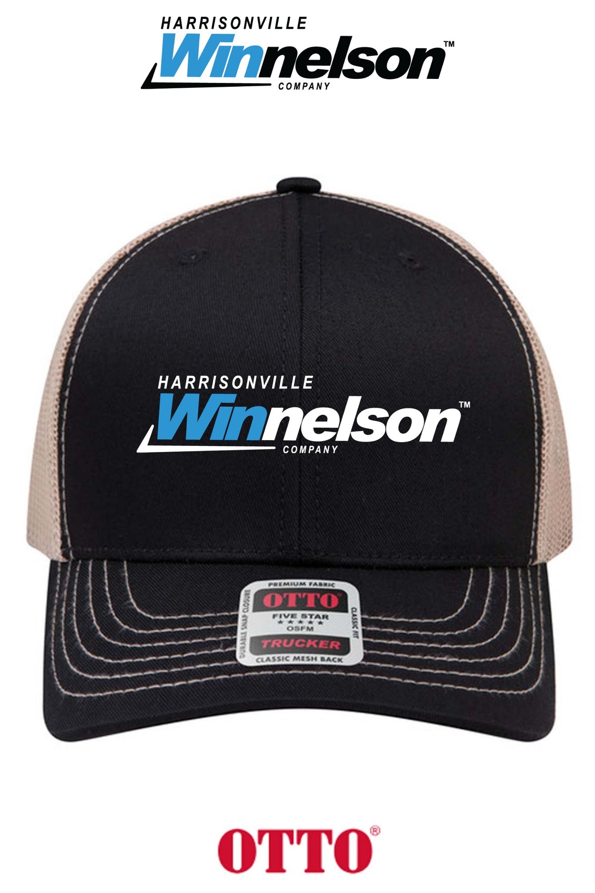 **BULK BUY SPECIAL** OTTO CAP® 6 Panel Mid Profile Mesh Back Trucker Hat - Harrisonville Winnelson
