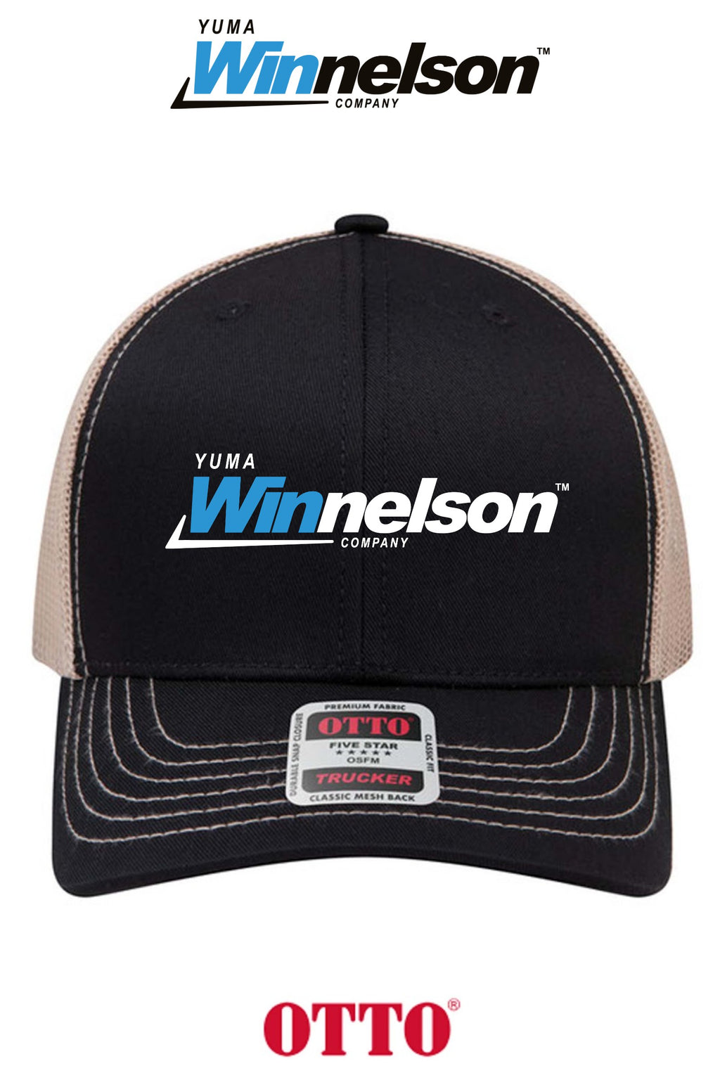 **BULK BUY SPECIAL** OTTO CAP® 6 Panel Mid Profile Mesh Back Trucker Hat - Yuma Winnelson