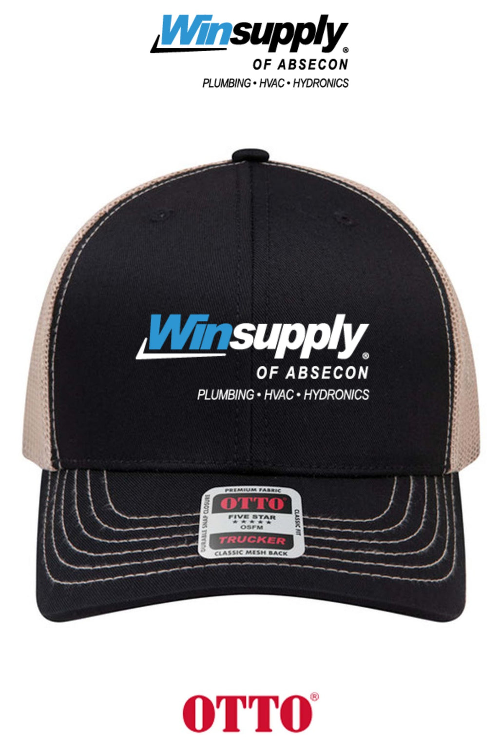 **BULK BUY SPECIAL** OTTO CAP® 6 Panel Mid Profile Mesh Back Trucker Hat - Winsupply of Absecon
