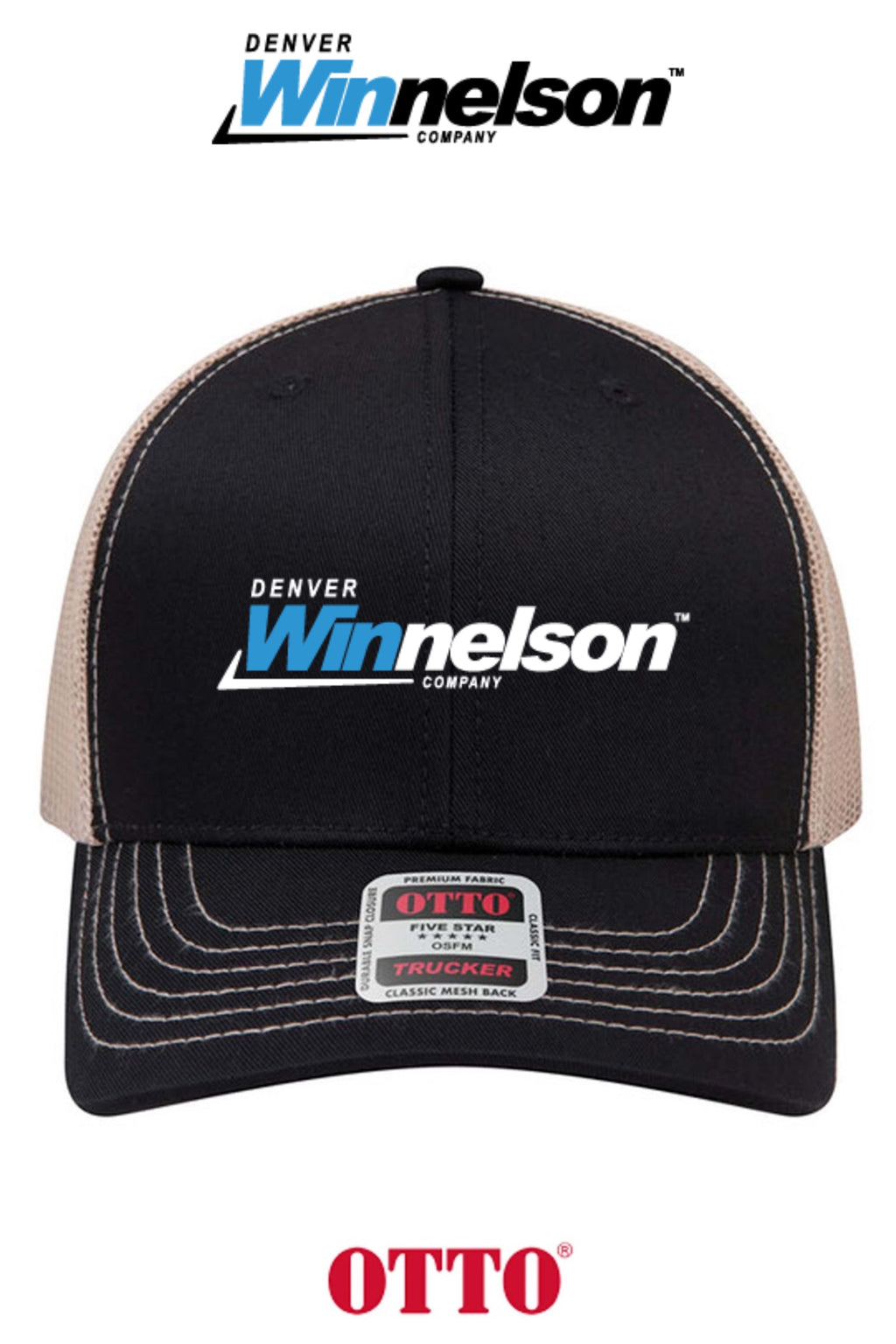 **BULK BUY SPECIAL** OTTO CAP® 6 Panel Mid Profile Mesh Back Trucker Hat - Denver Winnelson