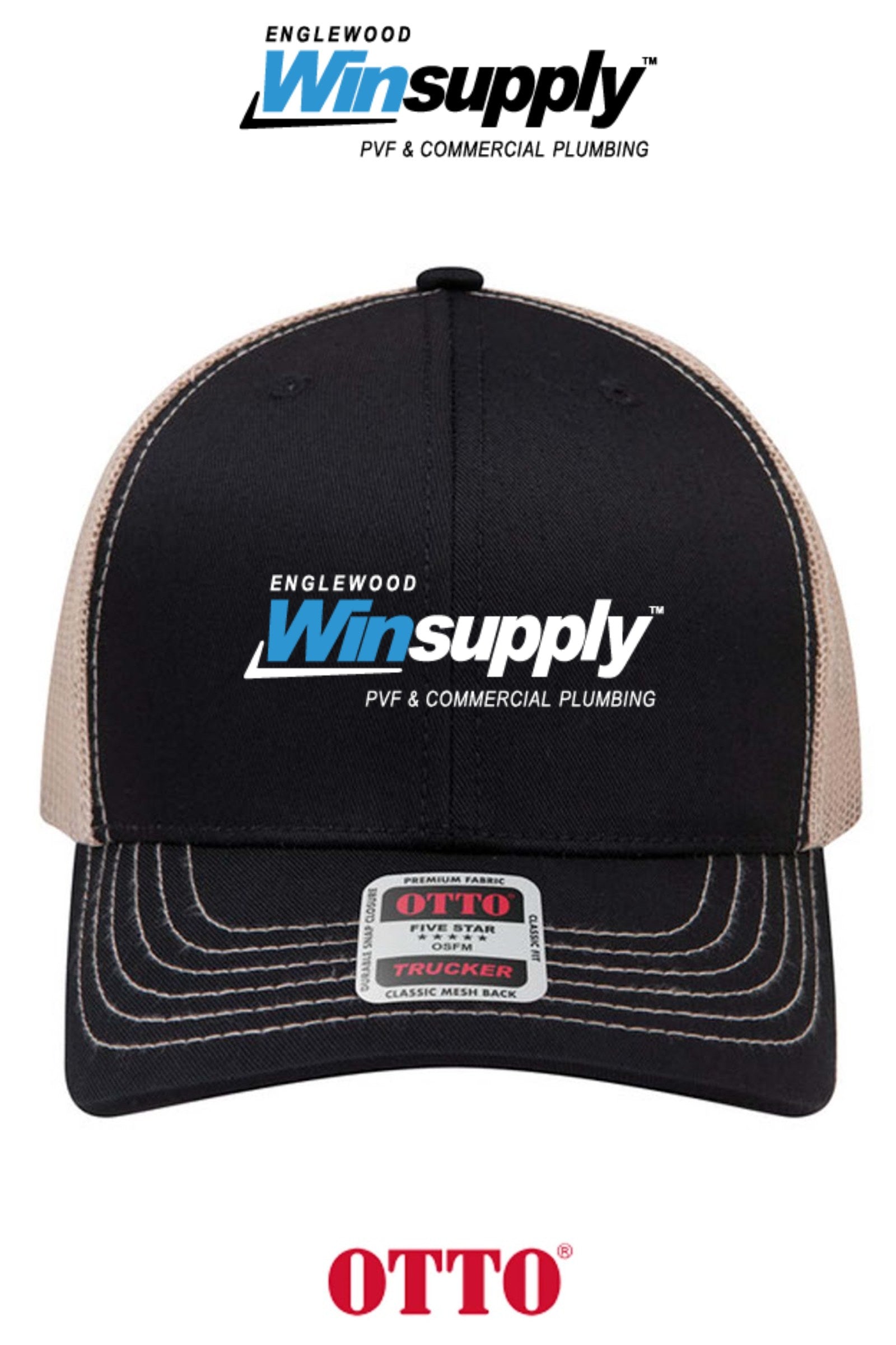 **BULK BUY SPECIAL** OTTO CAP® 6 Panel Mid Profile Mesh Back Trucker Hat - Winsupply of Englewood CO
