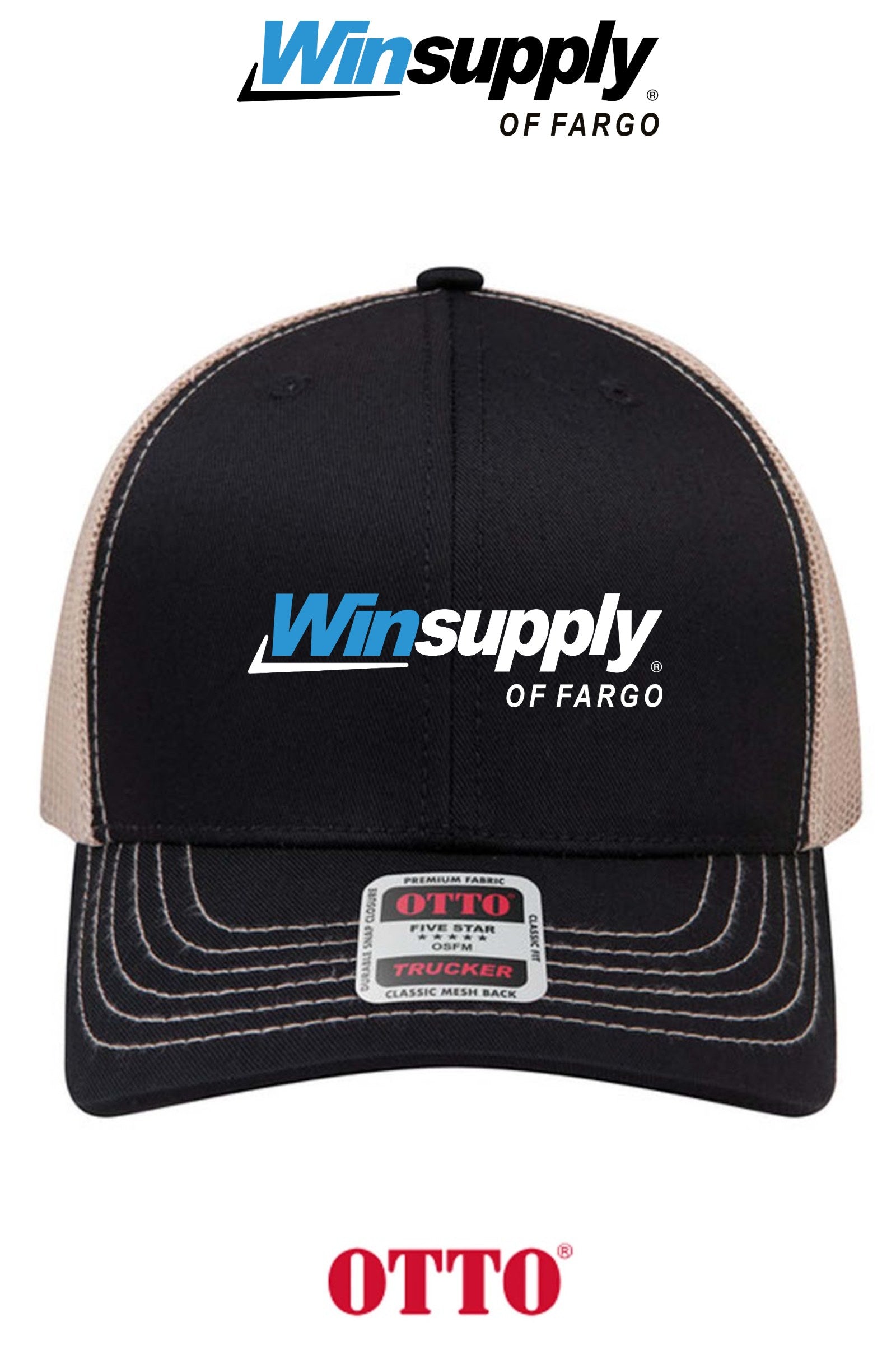 **BULK BUY SPECIAL** OTTO CAP® 6 Panel Mid Profile Mesh Back Trucker Hat - Winsupply of Fargo