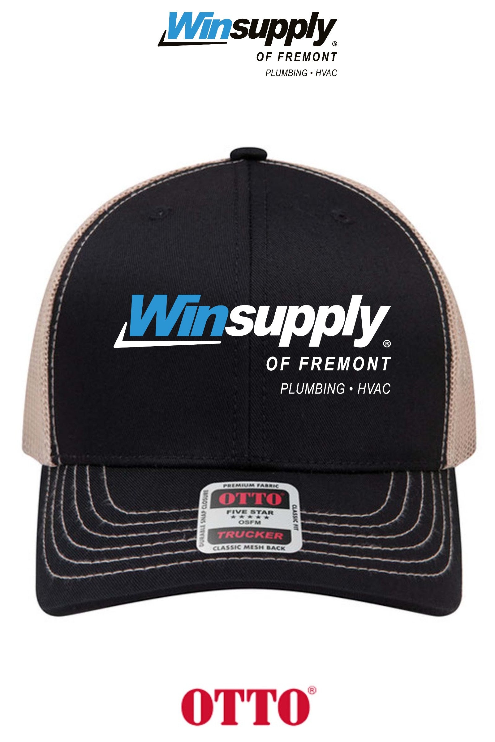 **BULK BUY SPECIAL** OTTO CAP® 6 Panel Mid Profile Mesh Back Trucker Hat - Winsupply of Fremont