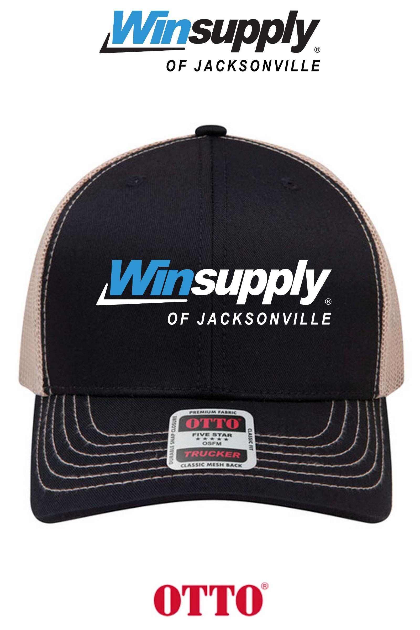 **BULK BUY SPECIAL** OTTO CAP® 6 Panel Mid Profile Mesh Back Trucker Hat - Winsupply of Jacksonville
