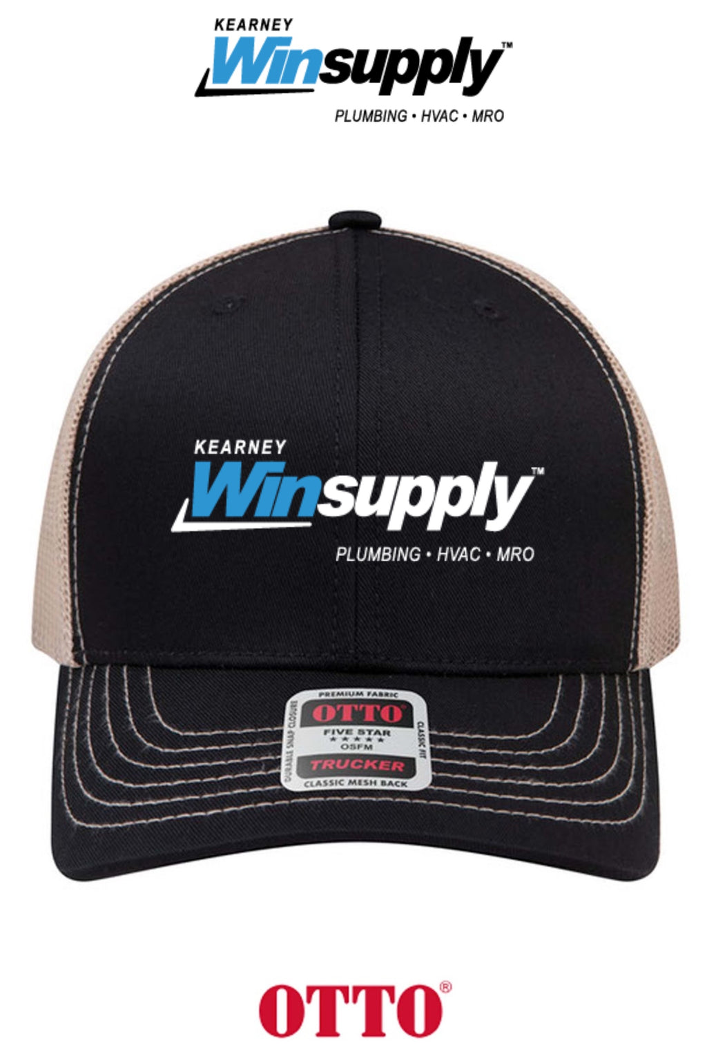 **BULK BUY SPECIAL** OTTO CAP® 6 Panel Mid Profile Mesh Back Trucker Hat - Kearney Winsupply