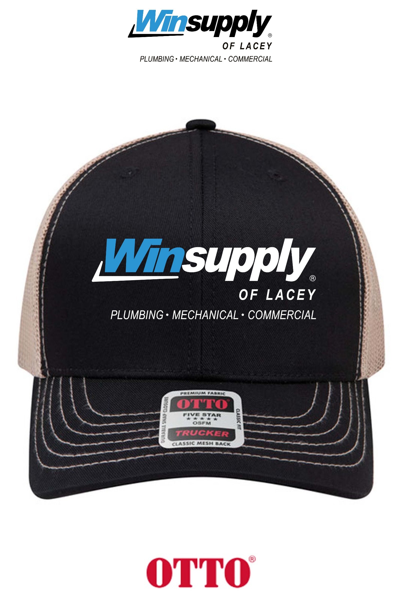 **BULK BUY SPECIAL** OTTO CAP® 6 Panel Mid Profile Mesh Back Trucker Hat - Winsupply of Lacey