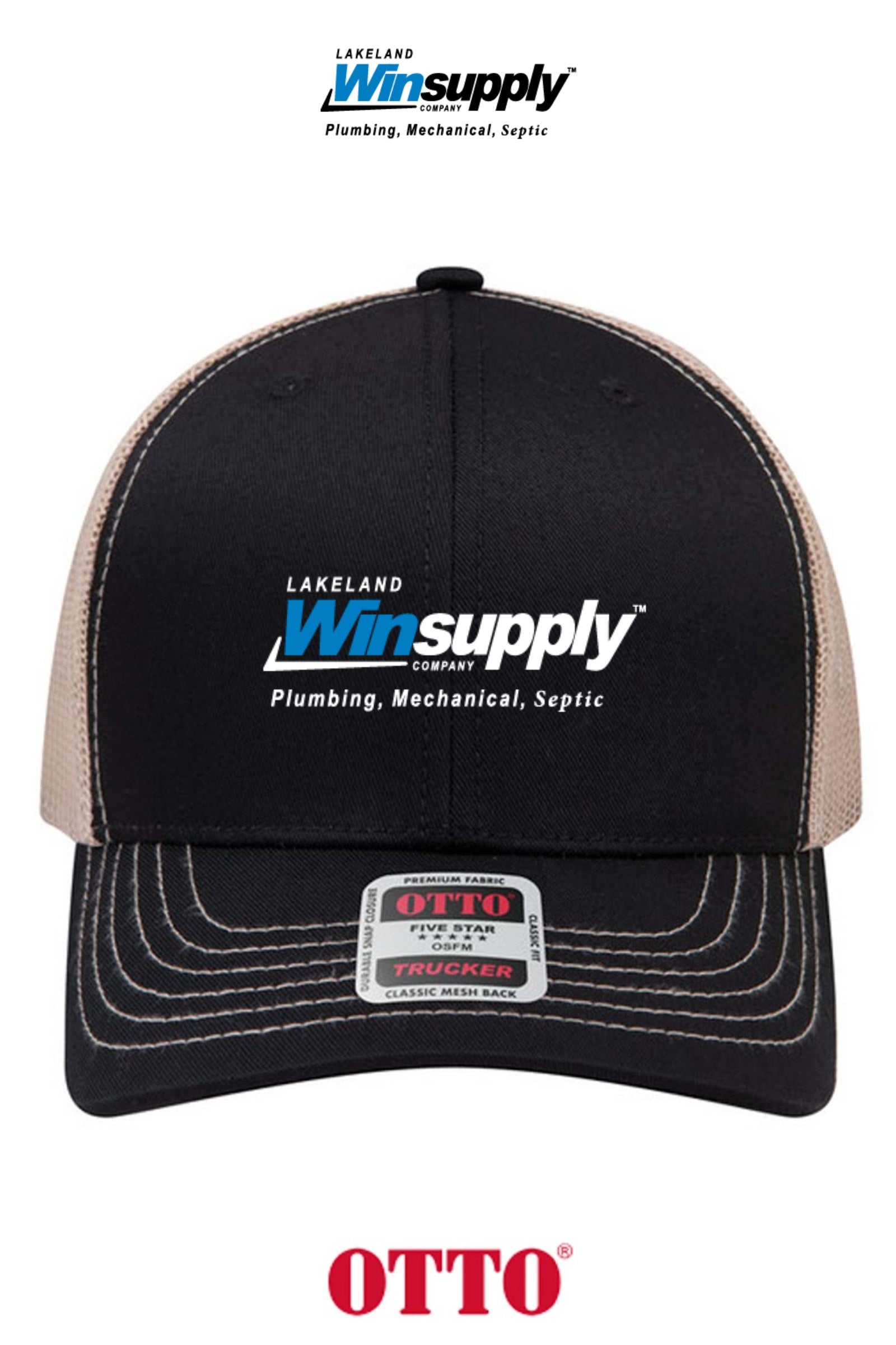 **BULK BUY SPECIAL** OTTO CAP® 6 Panel Mid Profile Mesh Back Trucker Hat - Lakeland Winsupply