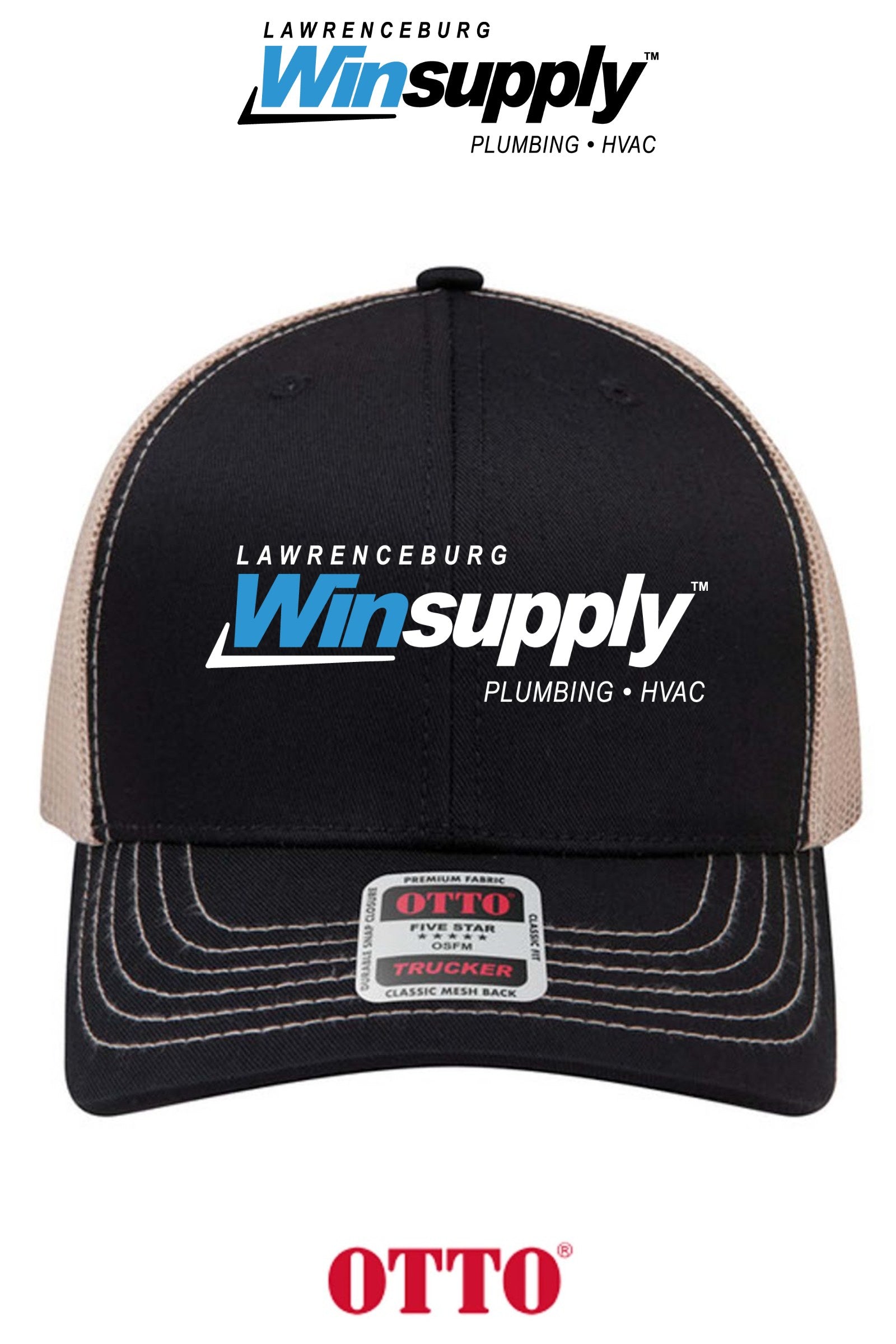 **BULK BUY SPECIAL** OTTO CAP® 6 Panel Mid Profile Mesh Back Trucker Hat - Lawrenceburg Winsupply
