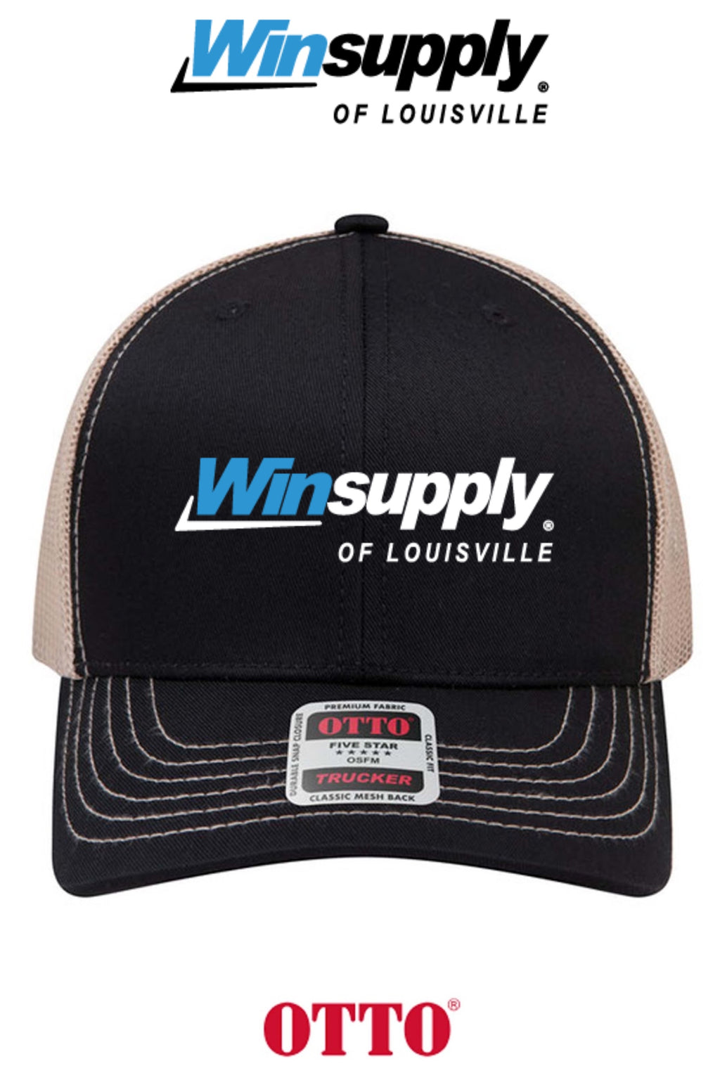 **BULK BUY SPECIAL** OTTO CAP® 6 Panel Mid Profile Mesh Back Trucker Hat - Winsupply of Louisville KY