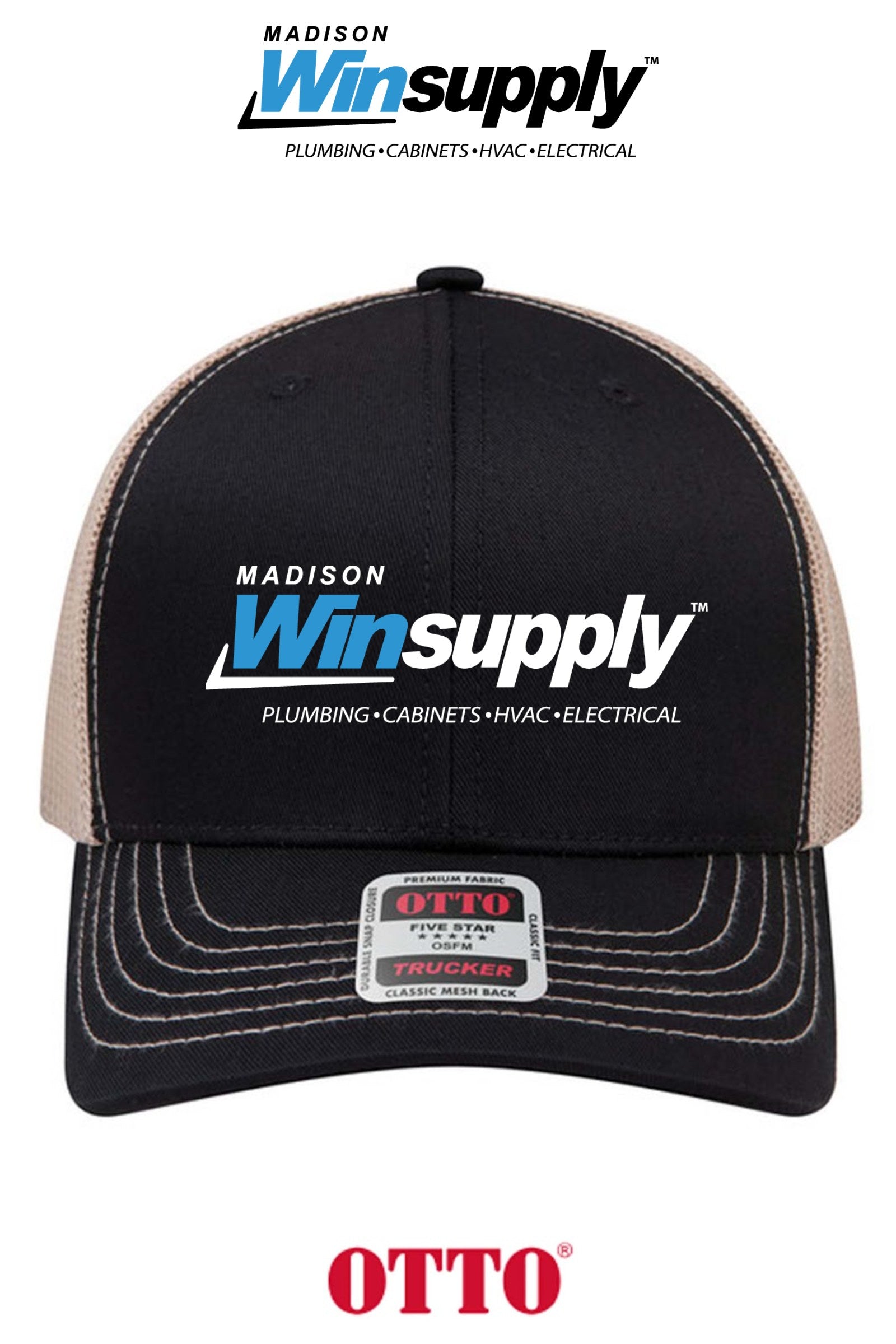 **BULK BUY SPECIAL** OTTO CAP® 6 Panel Mid Profile Mesh Back Trucker Hat - Madison Winsupply