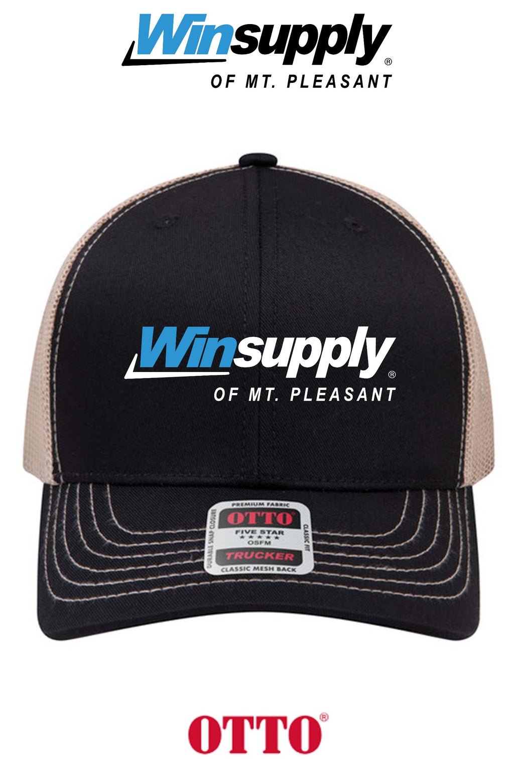 **BULK BUY SPECIAL** OTTO CAP® 6 Panel Mid Profile Mesh Back Trucker Hat - Winsupply of Mt. Pleasant