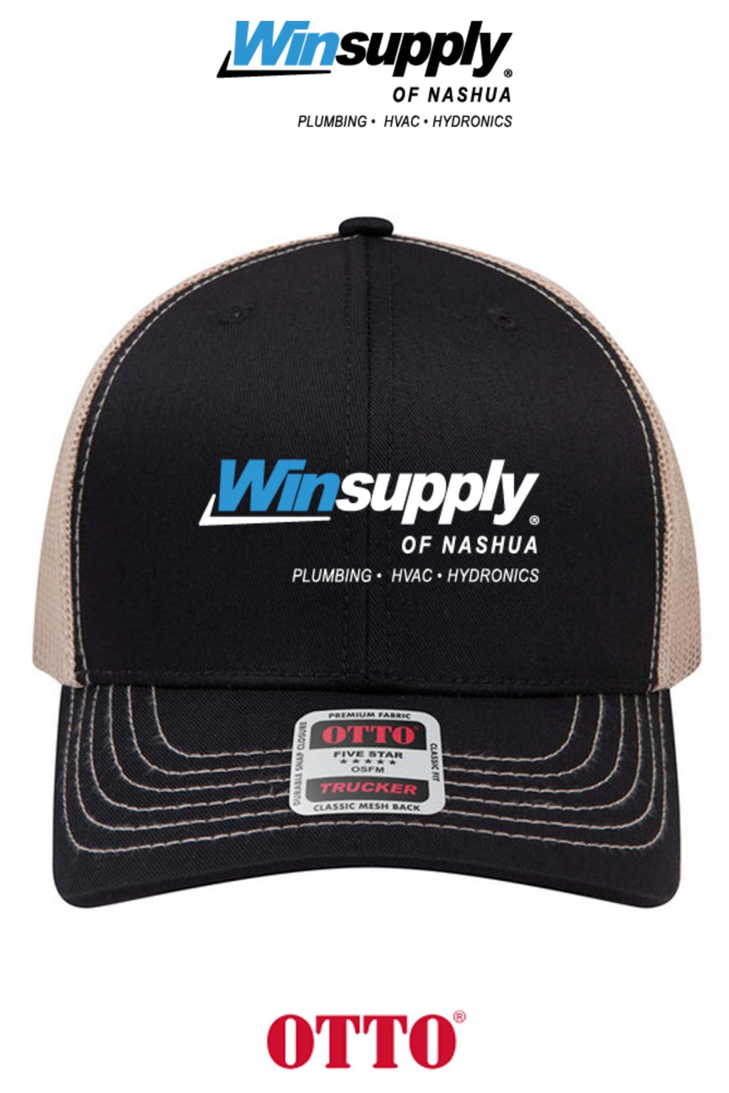 **BULK BUY SPECIAL** OTTO CAP® 6 Panel Mid Profile Mesh Back Trucker Hat - Winsupply of Nashua NH