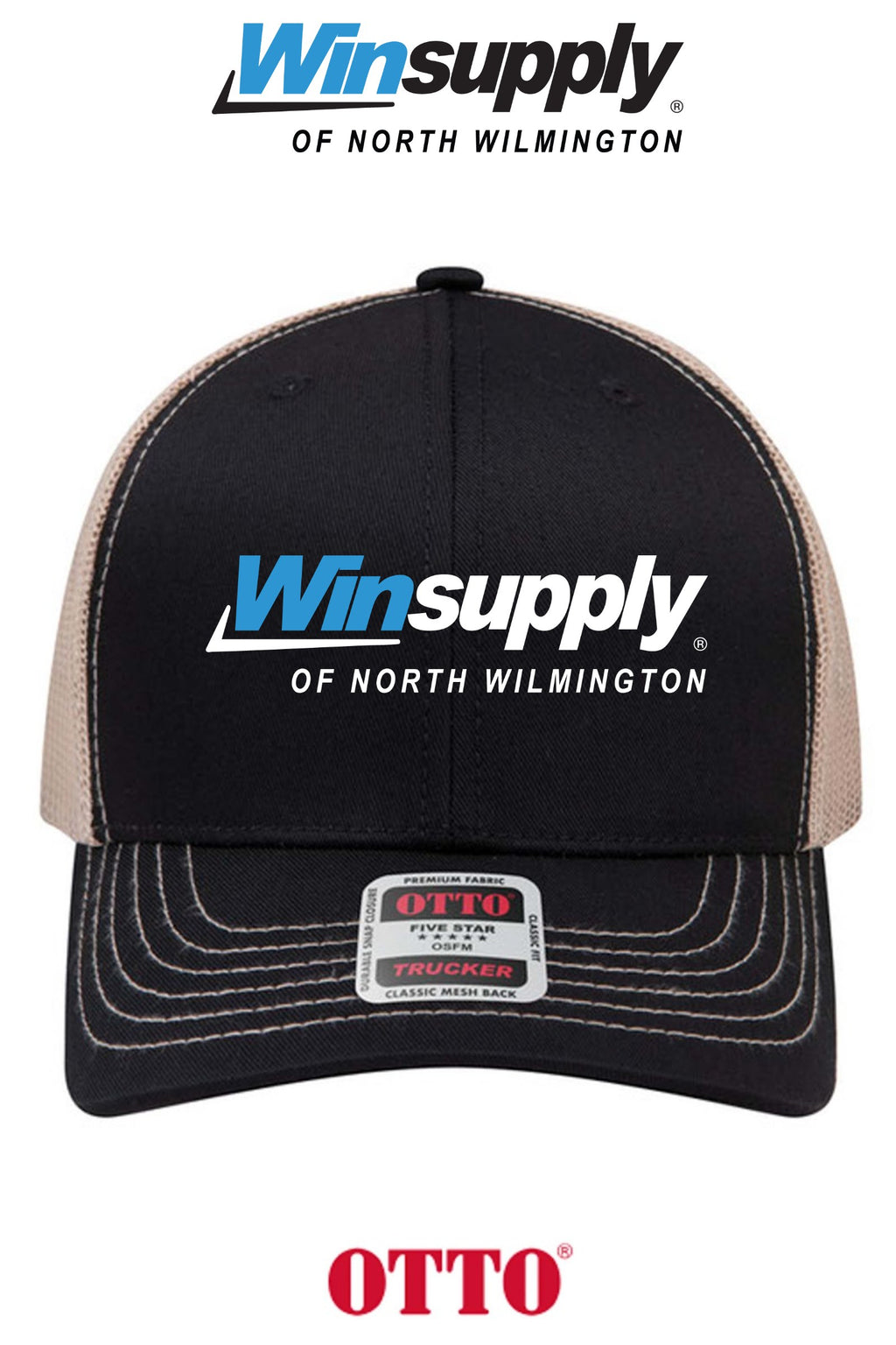 **BULK BUY SPECIAL** OTTO CAP® 6 Panel Mid Profile Mesh Back Trucker Hat - Winsupply N Wilmington NC