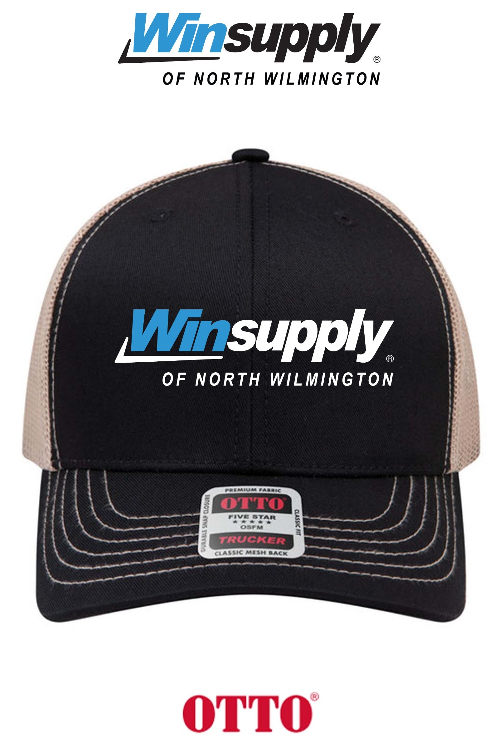 **BULK BUY SPECIAL** OTTO CAP® 6 Panel Mid Profile Mesh Back Trucker Hat - Winsupply N Wilmington NC
