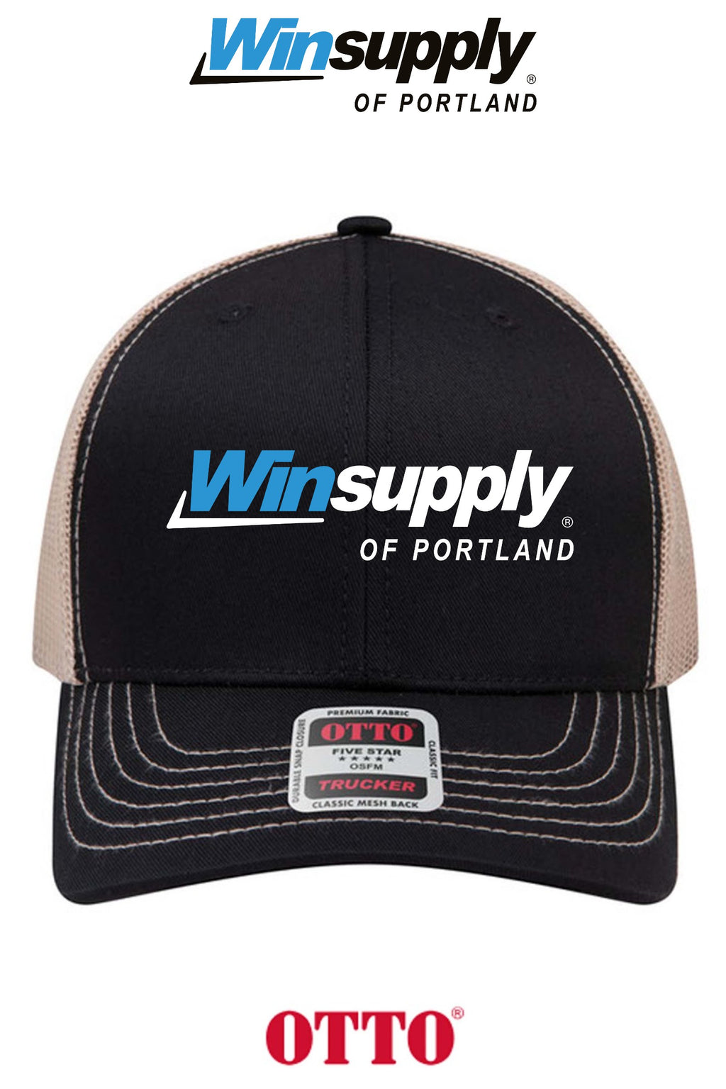 **BULK BUY SPECIAL** OTTO CAP® 6 Panel Mid Profile Mesh Back Trucker Hat - Winsupply of Portland