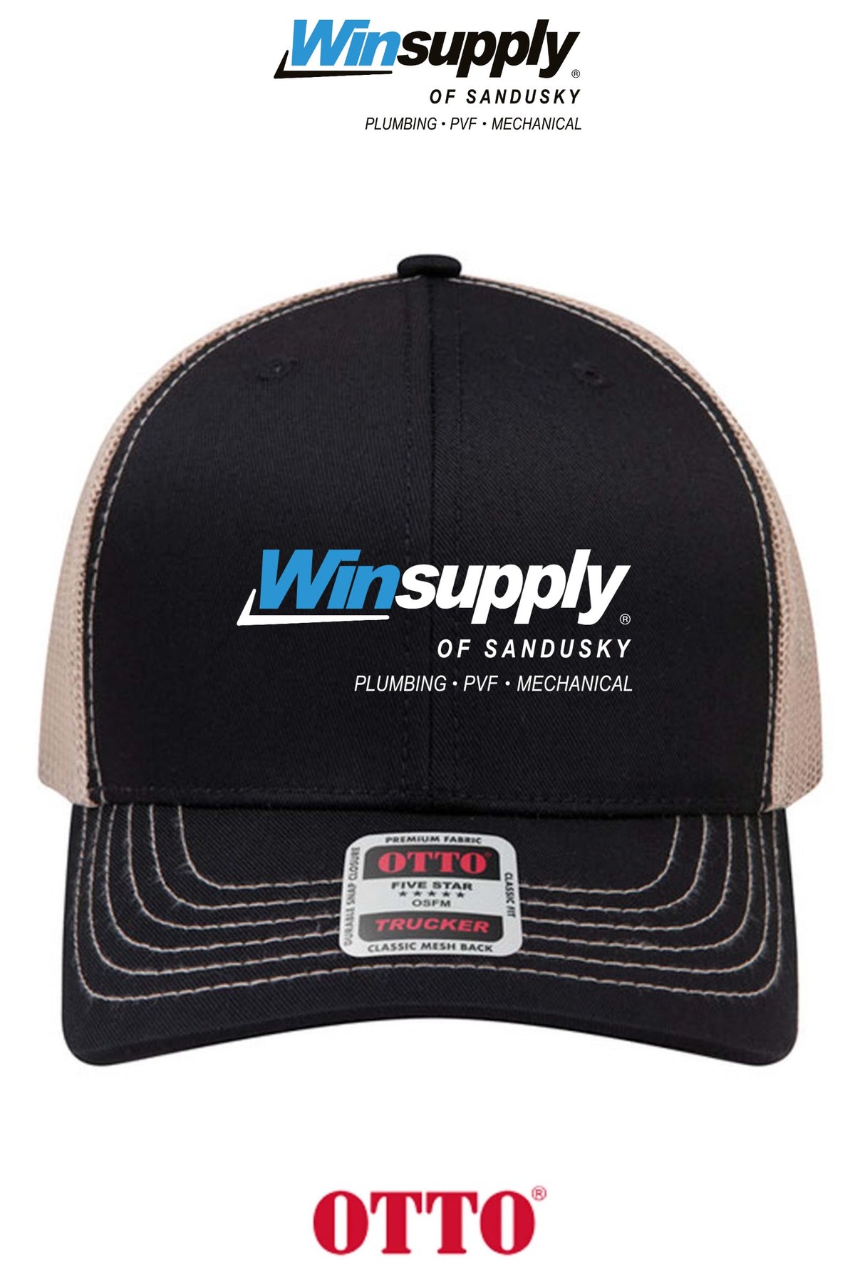 **BULK BUY SPECIAL** OTTO CAP® 6 Panel Mid Profile Mesh Back Trucker Hat - Winsupply of Sandusky