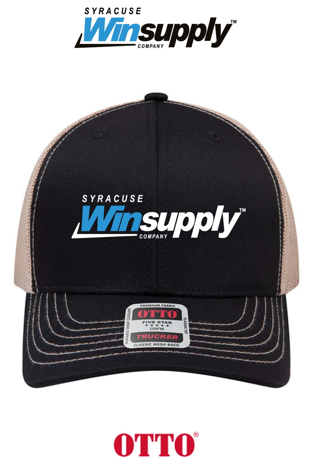 **BULK BUY SPECIAL** OTTO CAP® 6 Panel Mid Profile Mesh Back Trucker Hat - Syracuse Winsupply