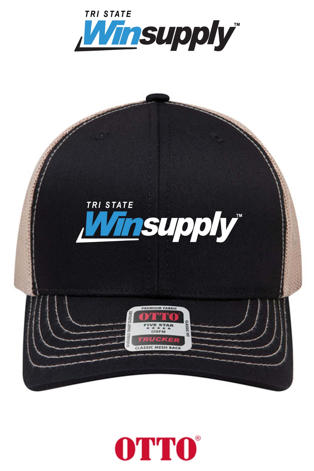 **BULK BUY SPECIAL** OTTO CAP® 6 Panel Mid Profile Mesh Back Trucker Hat - Tri-State Winsupply