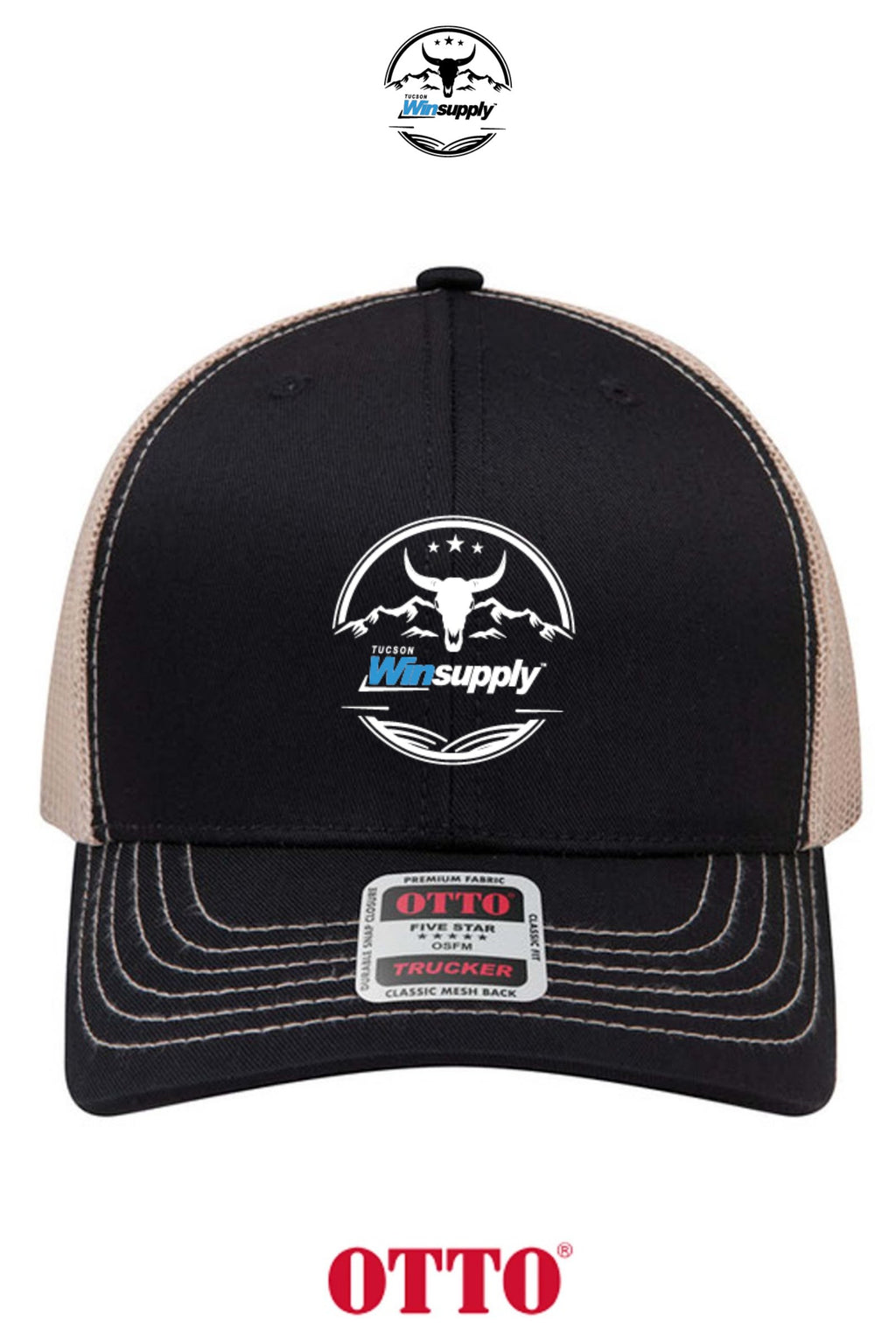 **BULK BUY SPECIAL** OTTO CAP® 6 Panel Mid Profile Mesh Back Trucker Hat - Winsupply Tucson AZ