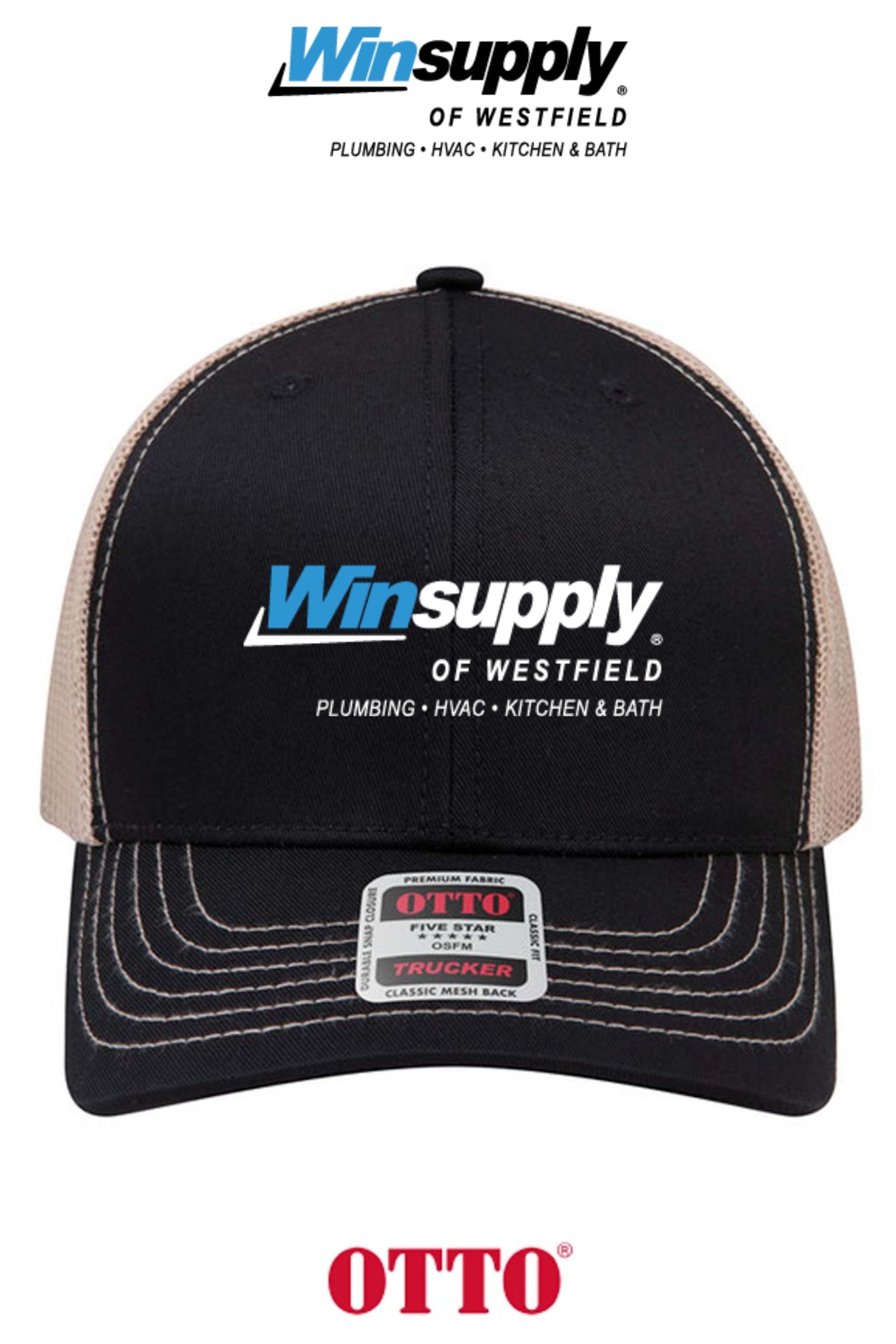 **BULK BUY SPECIAL** OTTO CAP® 6 Panel Mid Profile Mesh Back Trucker Hat - Winsupply of Westfield