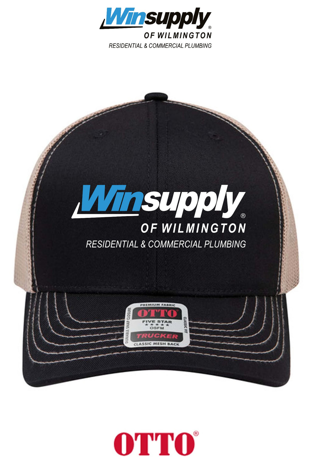 **BULK BUY SPECIAL** OTTO CAP® 6 Panel Mid Profile Mesh Back Trucker Hat - Winsupply of Wilmington