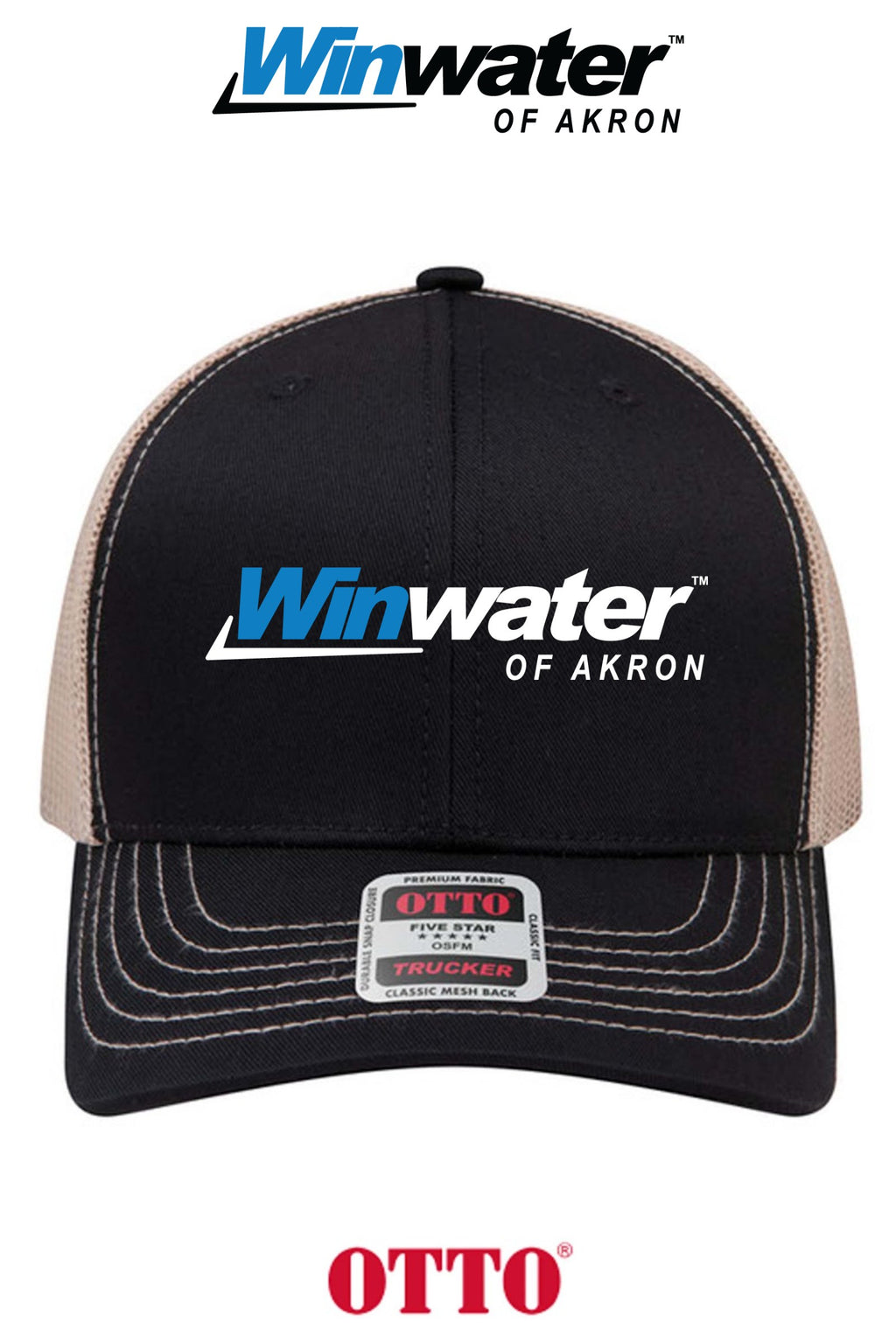 **BULK BUY SPECIAL** OTTO CAP® 6 Panel Mid Profile Mesh Back Trucker Hat - Winwater of Akron