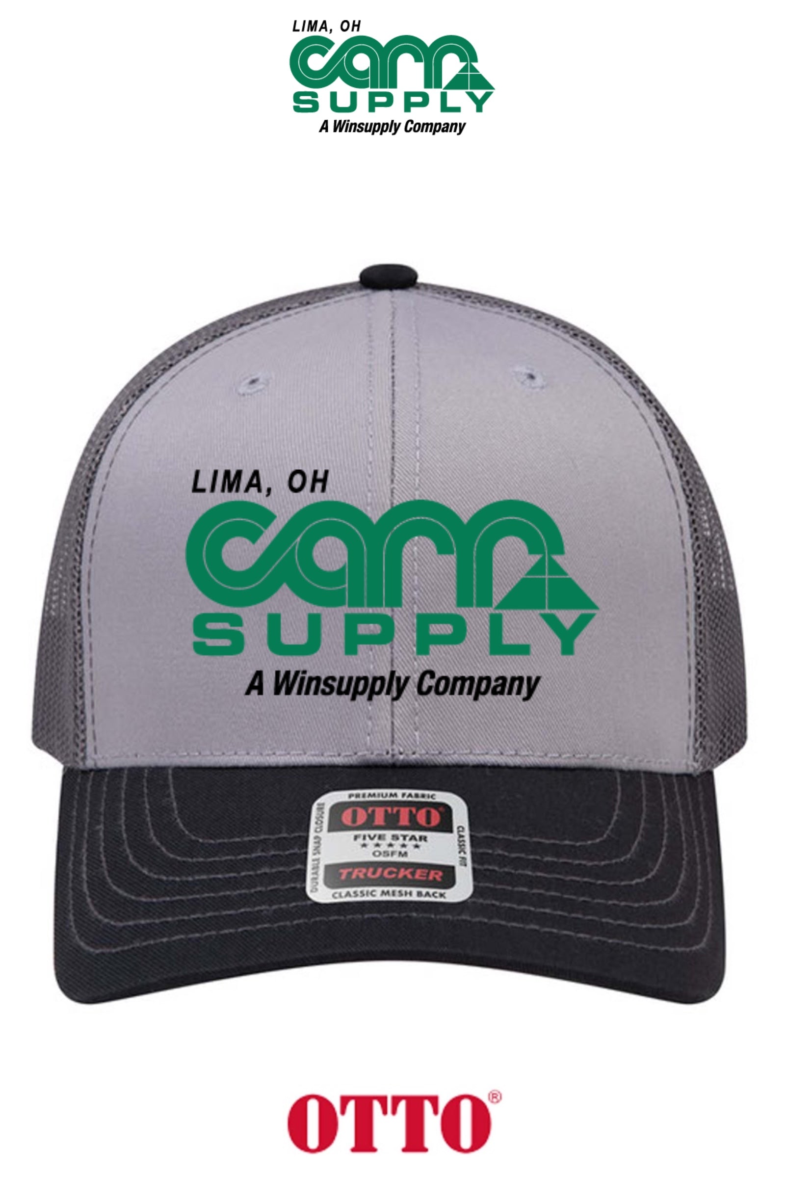 **BULK BUY SPECIAL** OTTO CAP® 6 Panel Mid Profile Mesh Back Trucker Hat - Carr Supply - Lima