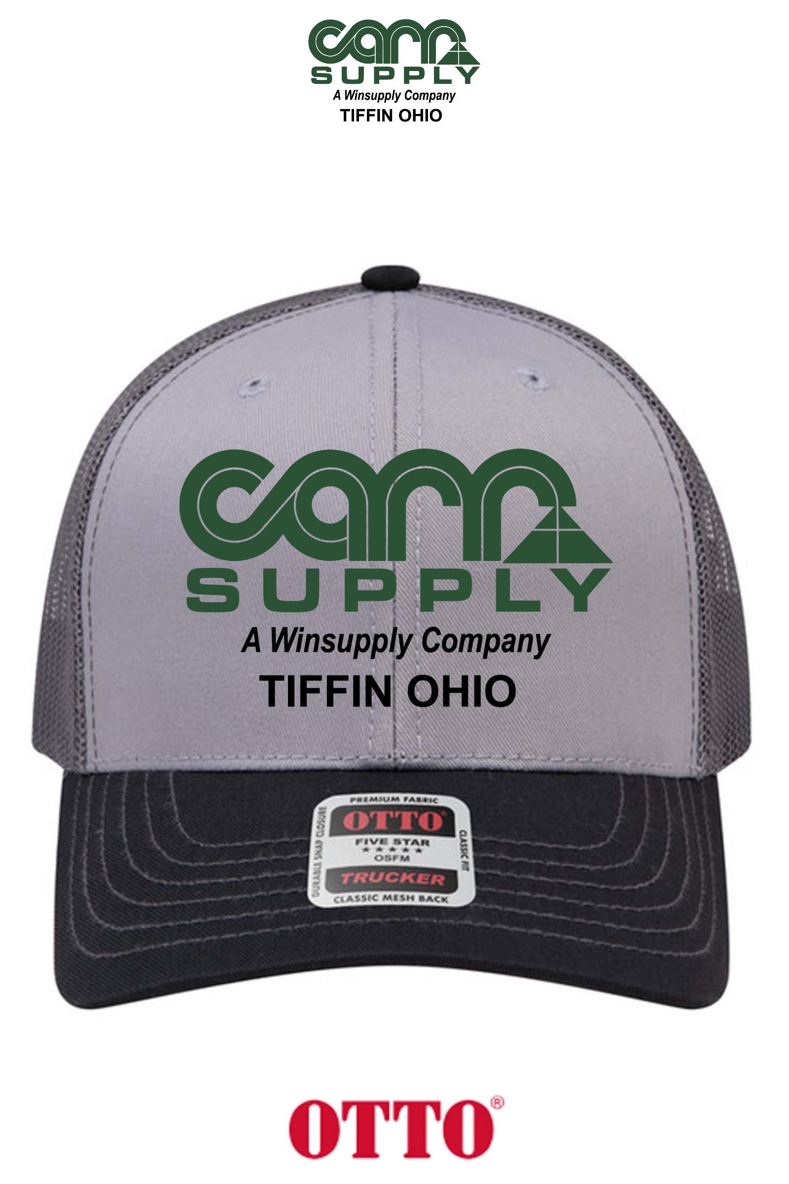 **BULK BUY SPECIAL** OTTO CAP® 6 Panel Mid Profile Mesh Back Trucker Hat - Carr Supply - Tiffin
