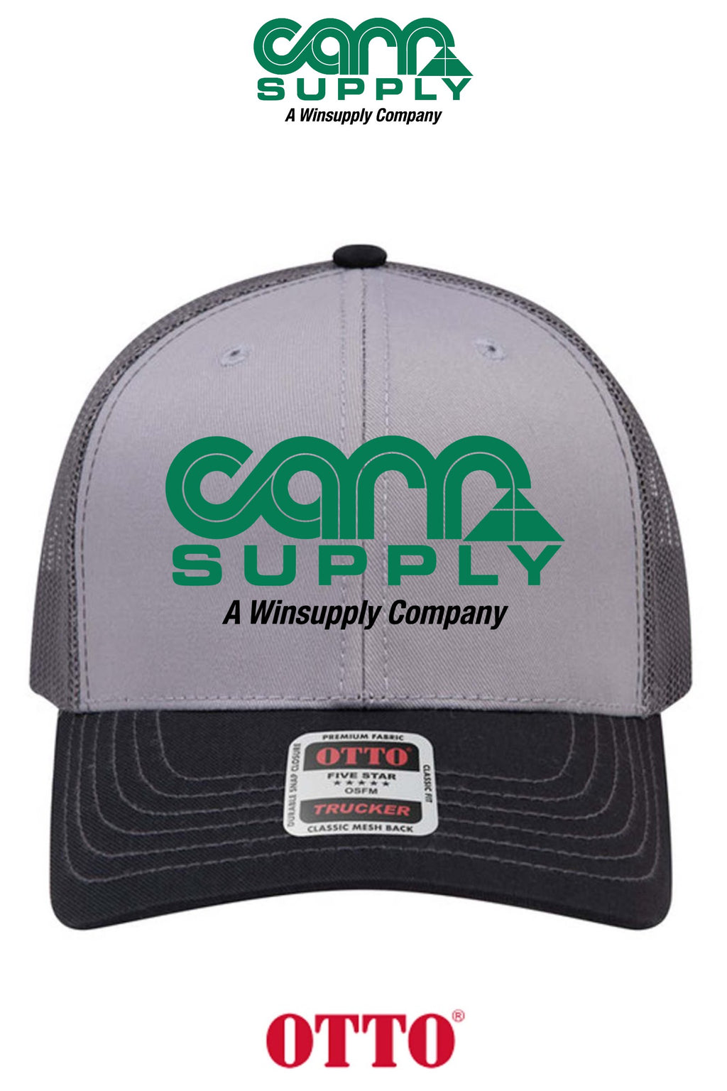 **BULK BUY SPECIAL** OTTO CAP® 6 Panel Mid Profile Mesh Back Trucker Hat - Carr Supply - Xenia