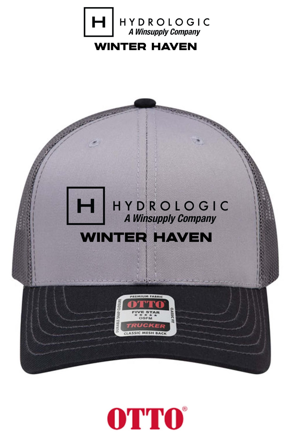 **BULK BUY SPECIAL** OTTO CAP® 6 Panel Mid Profile Mesh Back Trucker Hat - Winsupply of Winter Haven