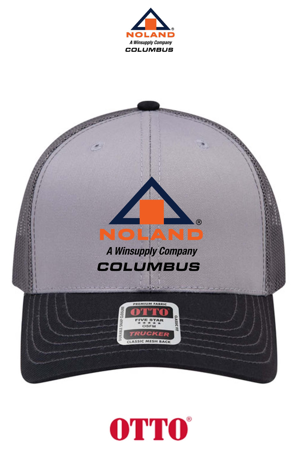 **BULK BUY SPECIAL** OTTO CAP® 6 Panel Mid Profile Mesh Back Trucker Hat - Columbus Noland