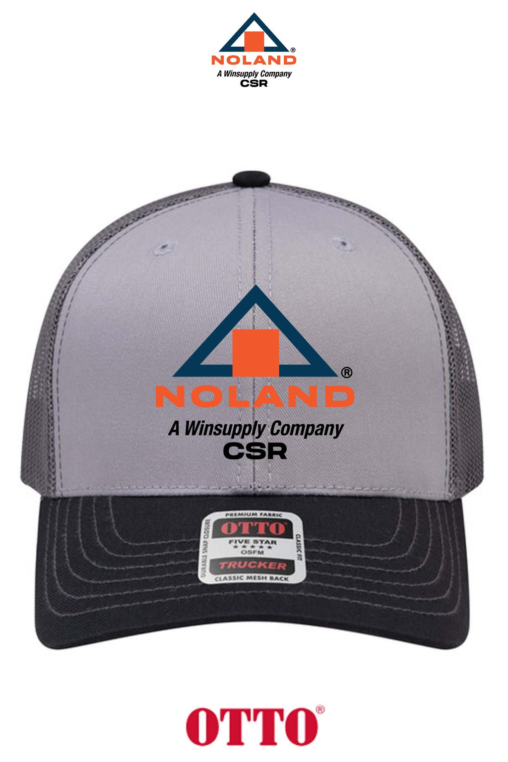 **BULK BUY SPECIAL** OTTO CAP® 6 Panel Mid Profile Mesh Back Trucker Hat - Noland CSR