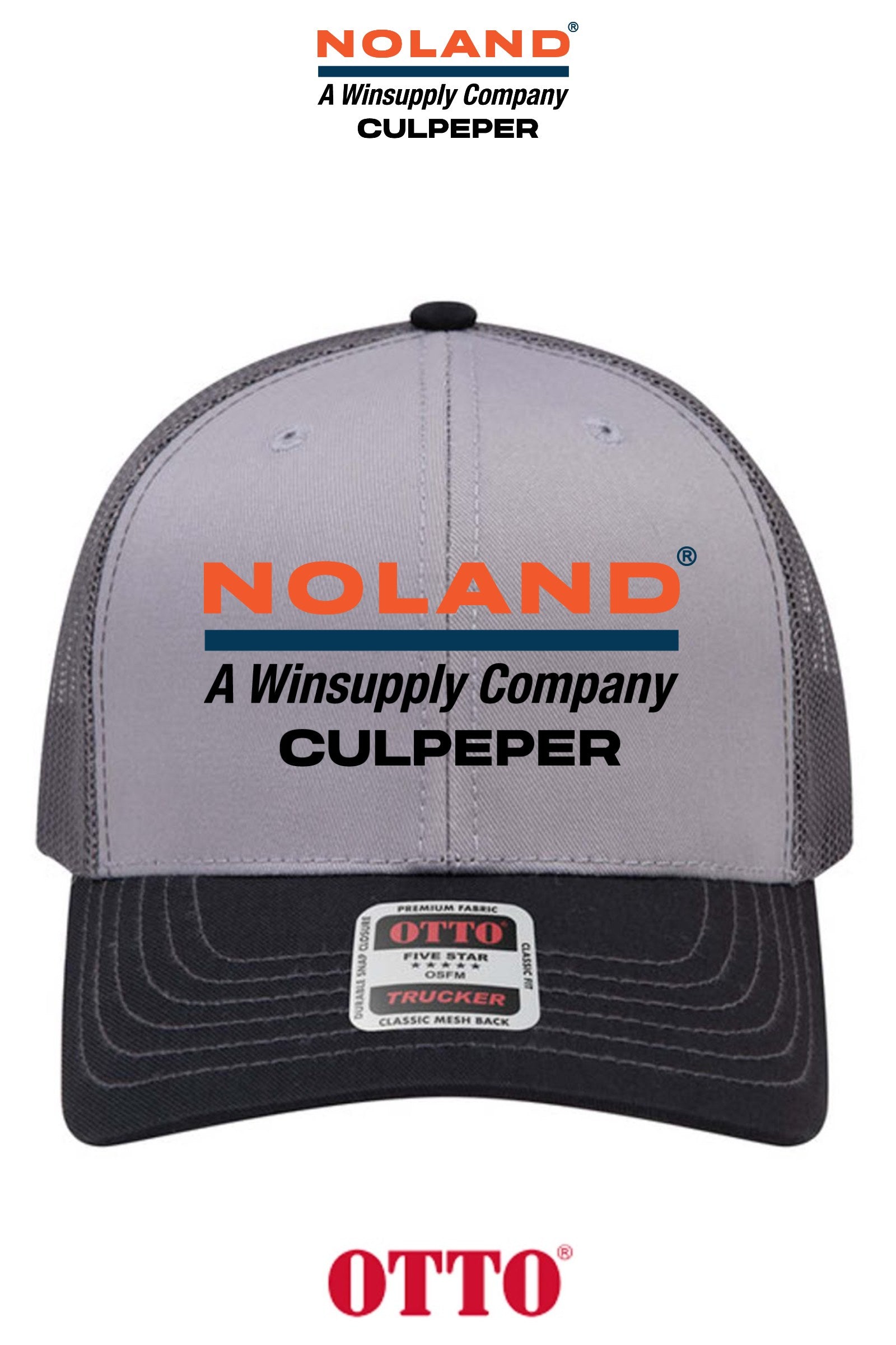**BULK BUY SPECIAL** OTTO CAP® 6 Panel Mid Profile Mesh Back Trucker Hat - Culpeper Noland
