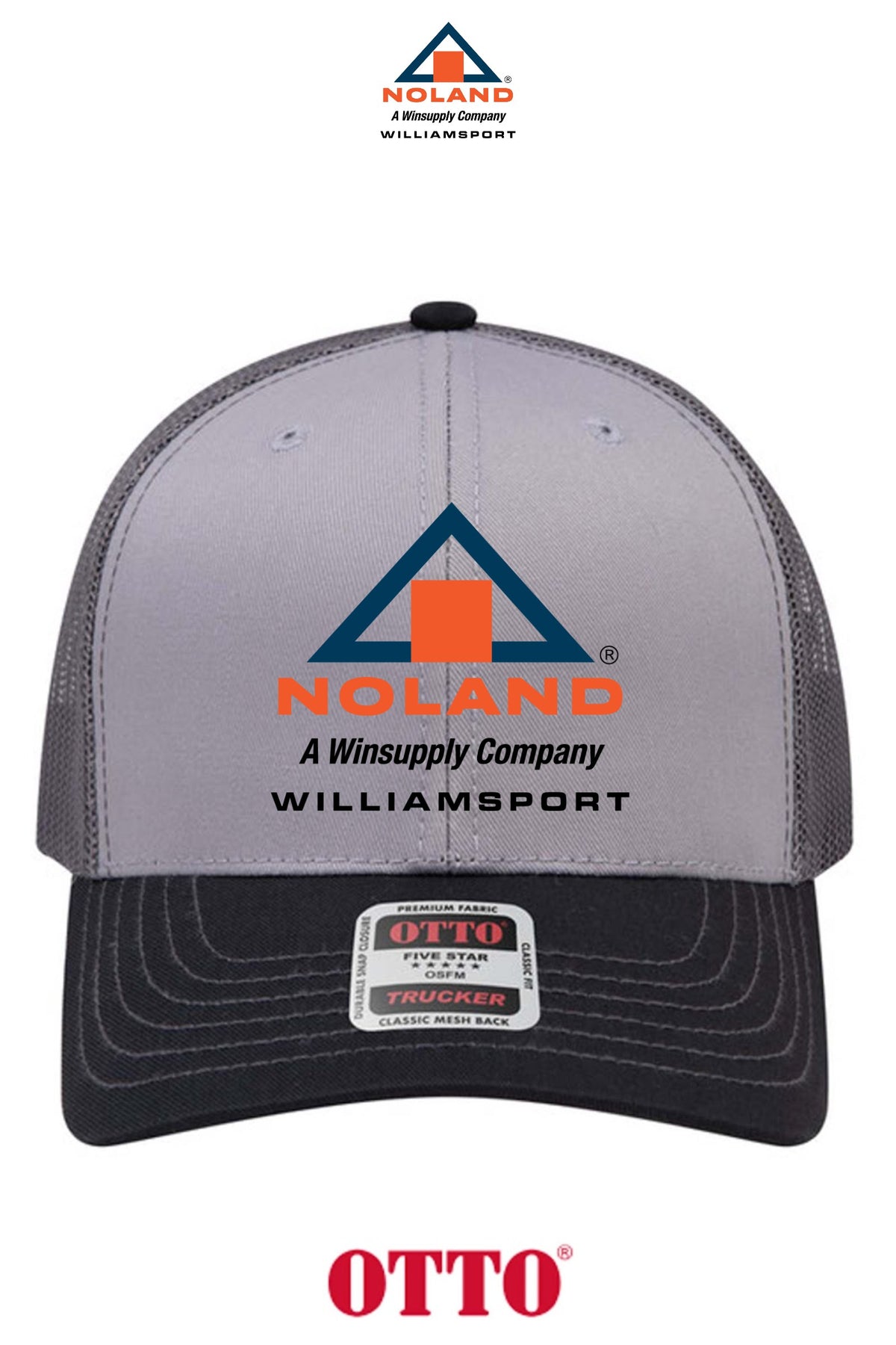 **BULK BUY SPECIAL** OTTO CAP® 6 Panel Mid Profile Mesh Back Trucker Hat - Williamsport Noland