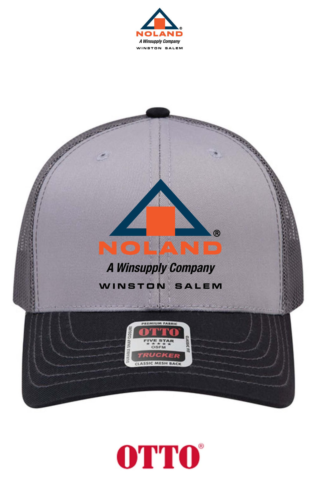 **BULK BUY SPECIAL** OTTO CAP® 6 Panel Mid Profile Mesh Back Trucker Hat - Winston Salem Noland